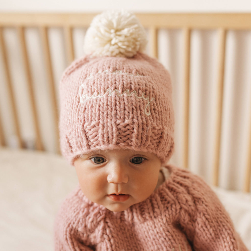 Huggalugs - Snow Bunny Rosy Beanie Hat for Baby & Kids || M (6-24 months)