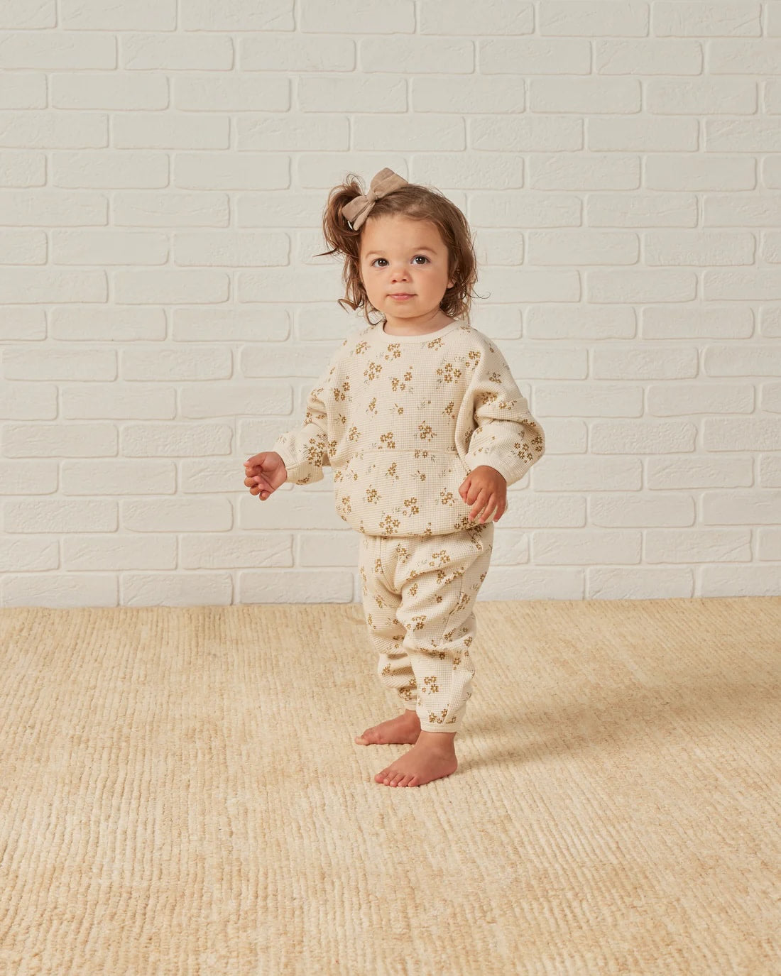 Quincy Mae - Waffle Slouch Set || Honey Flower