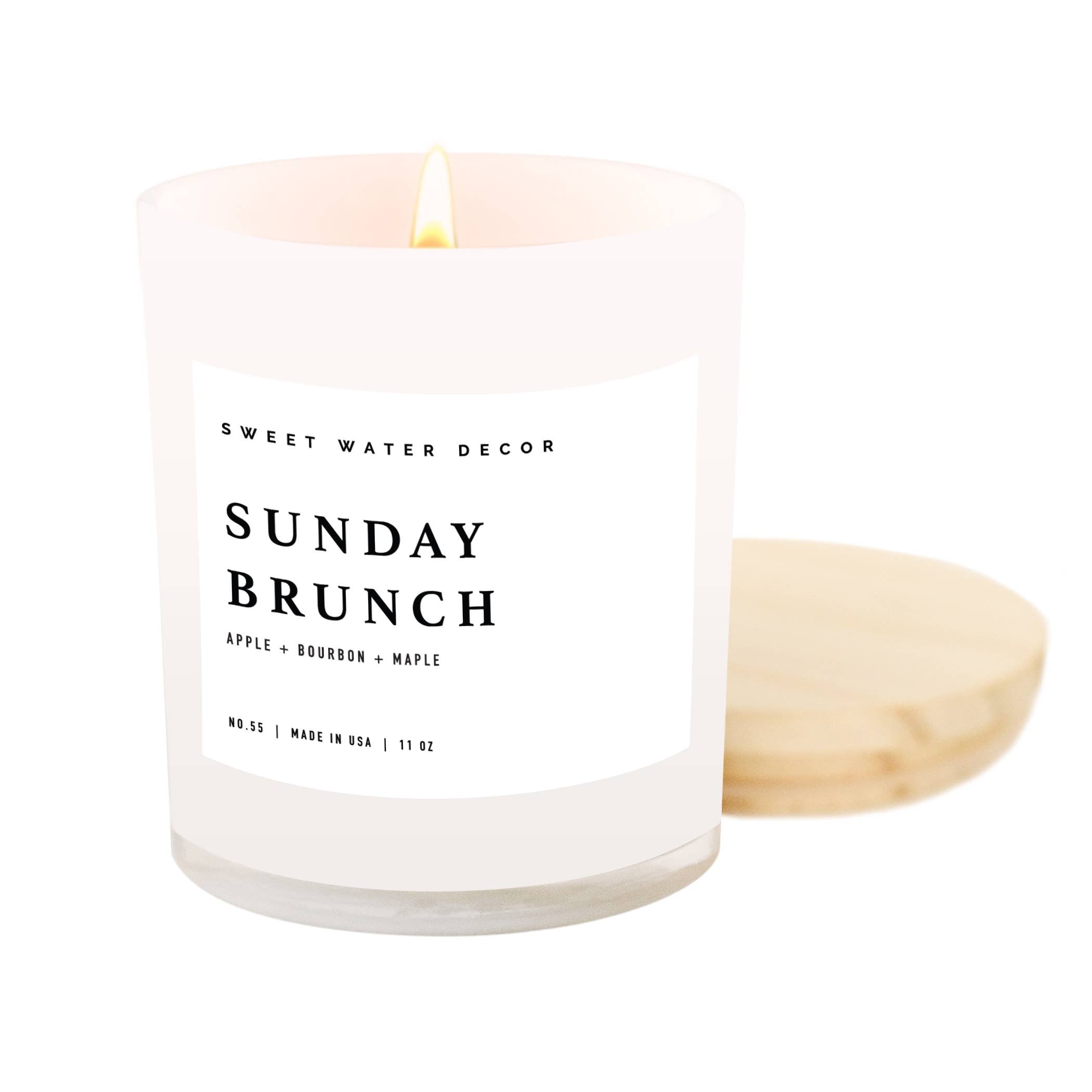 Sweet Water Decor || Sunday Brunch Soy Candle - White Jar 11 oz