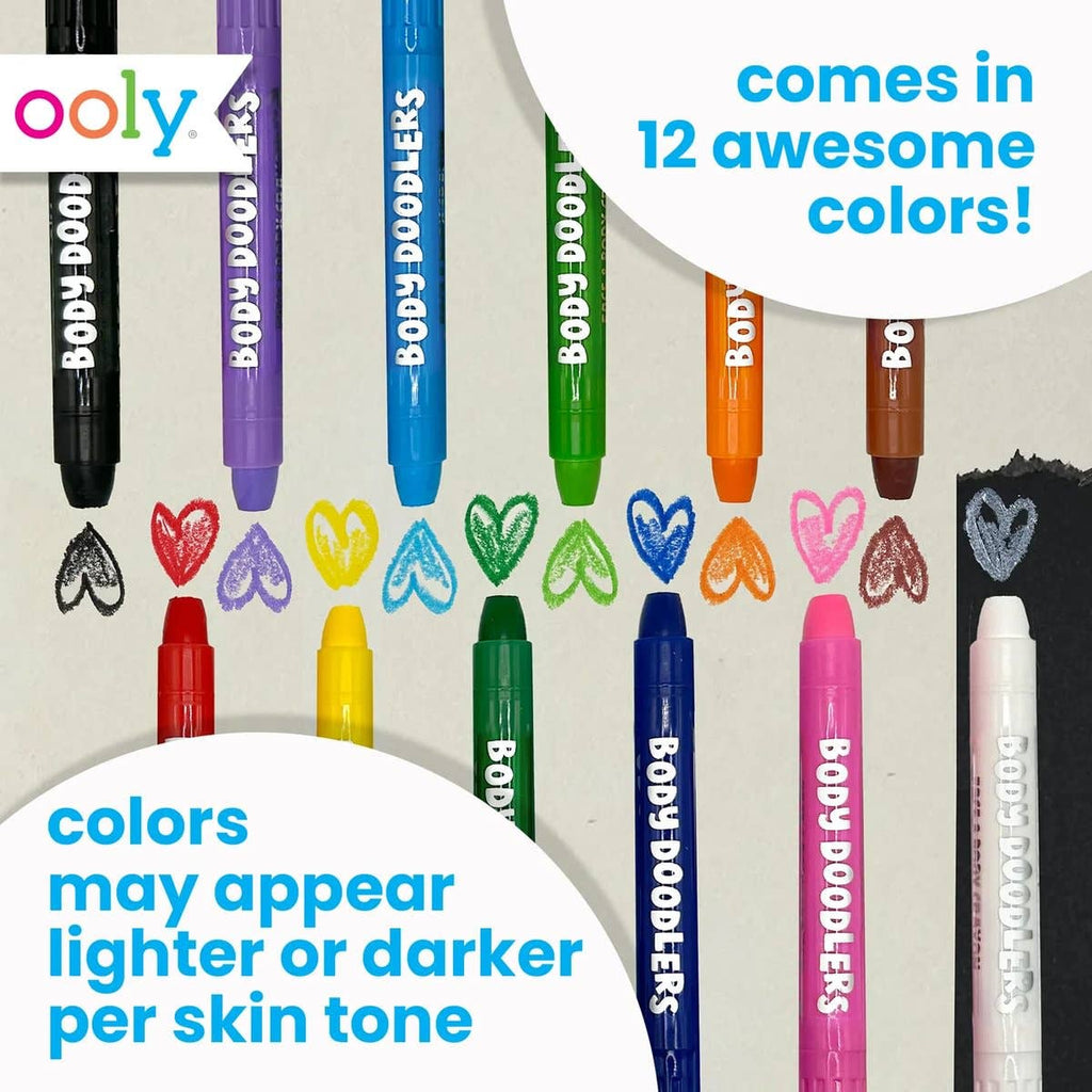 OOLY - Body Doodlers Face & Body Crayons