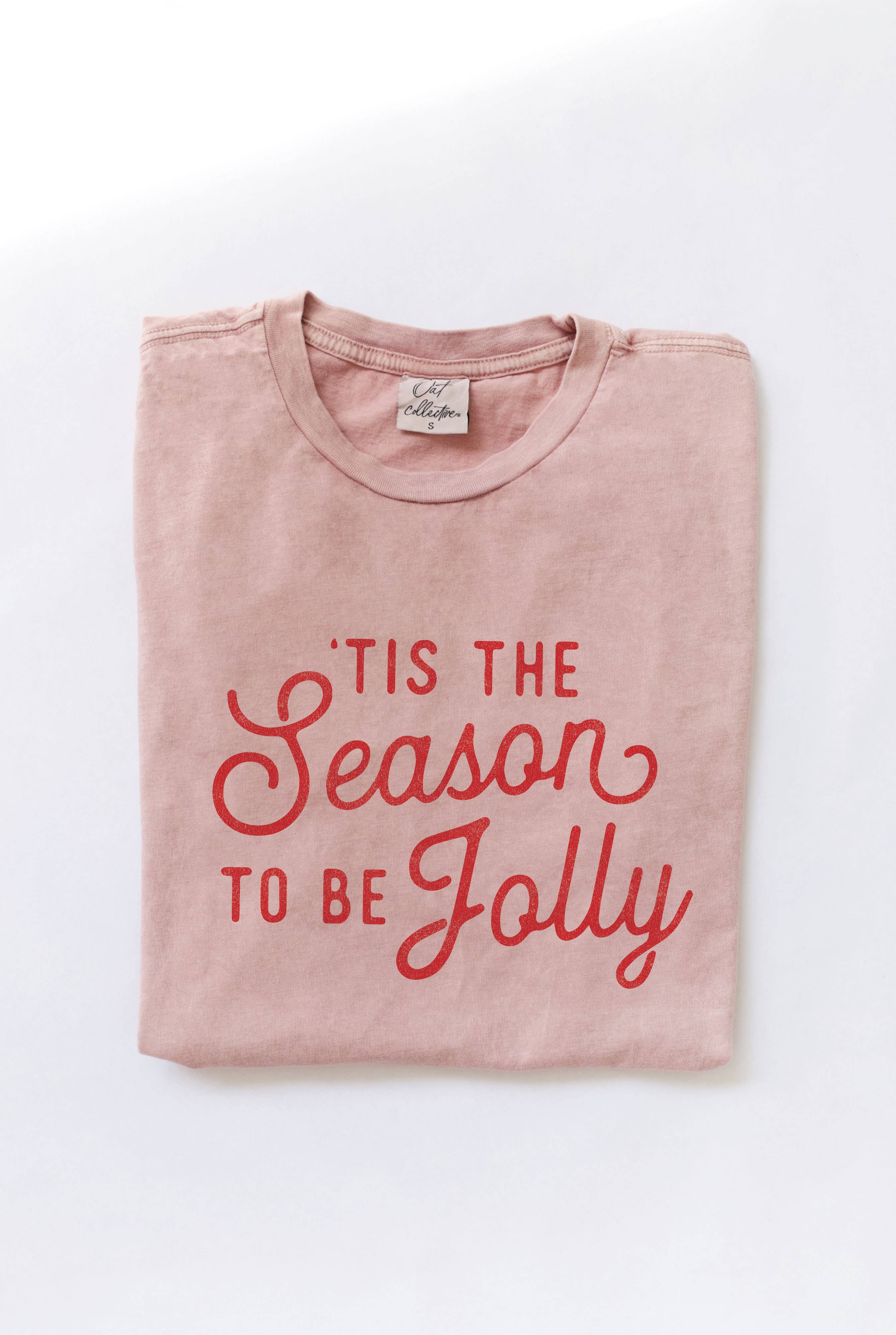 OAT COLLECTIVE - 'TIS THE SEASON TO BE JOLLY Mineral Washed Graphic Top