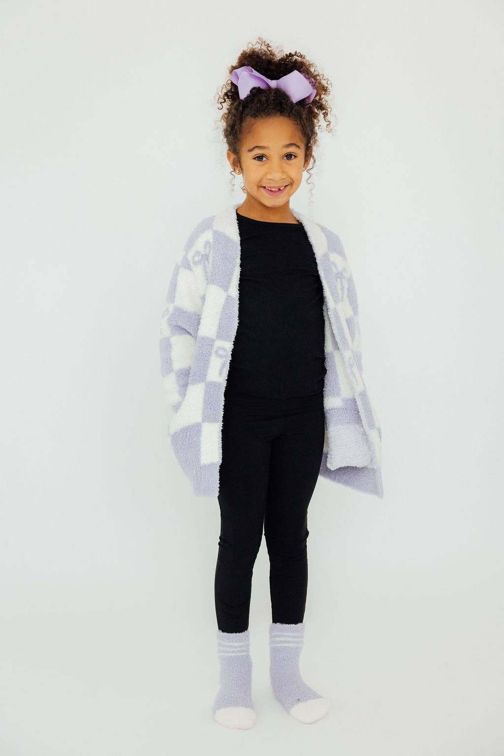 Mila & Rose - Lavender/Coconut Sporty Cozy Socks: 3-6 Years