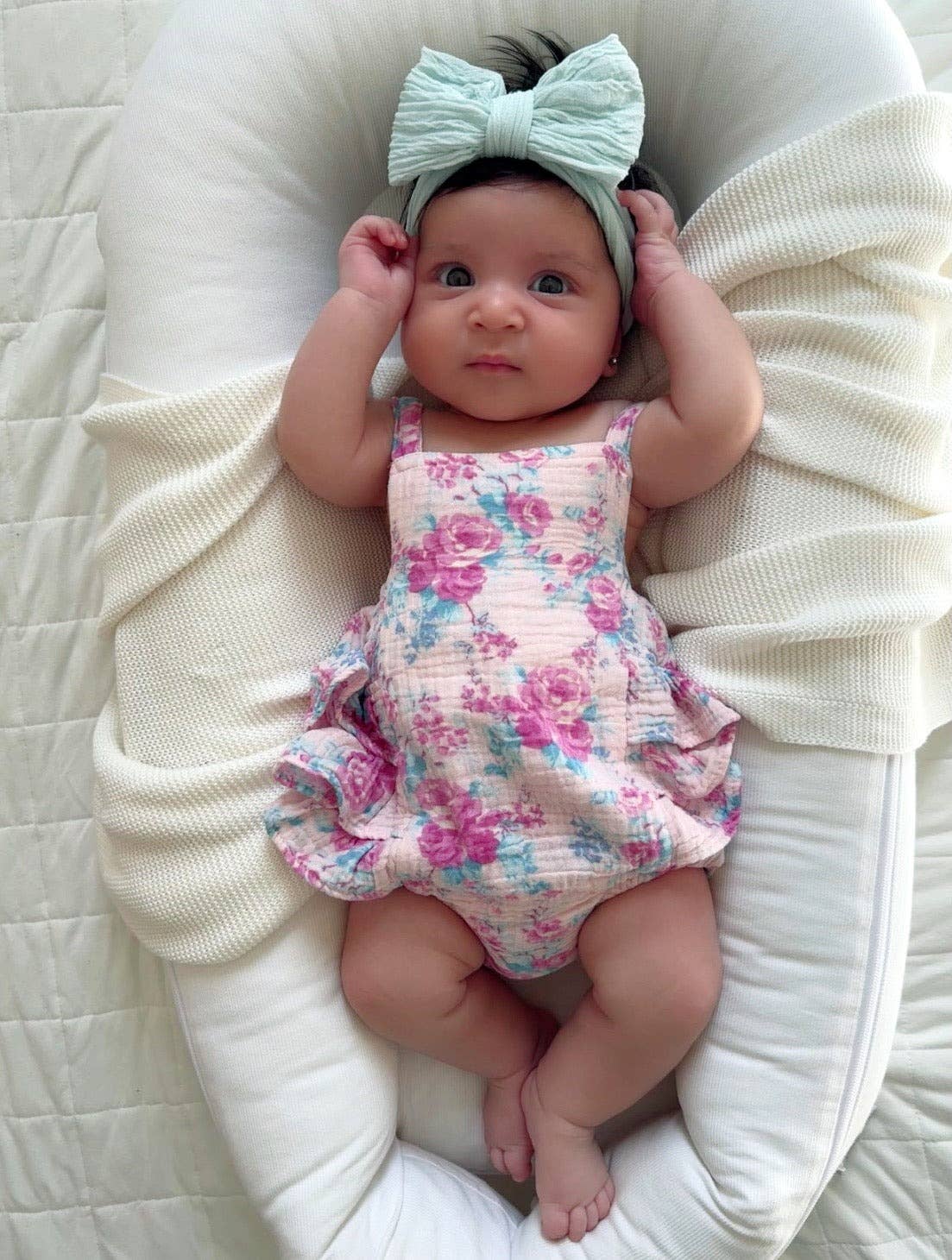 SpearmintLOVE - Muslin Ruffle Sunsuit || Garden Secrets