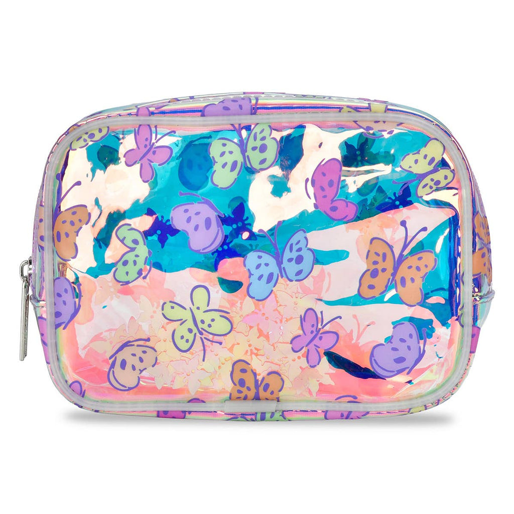 Iscream - Bright Butterflies Clear Cosmetic Bag