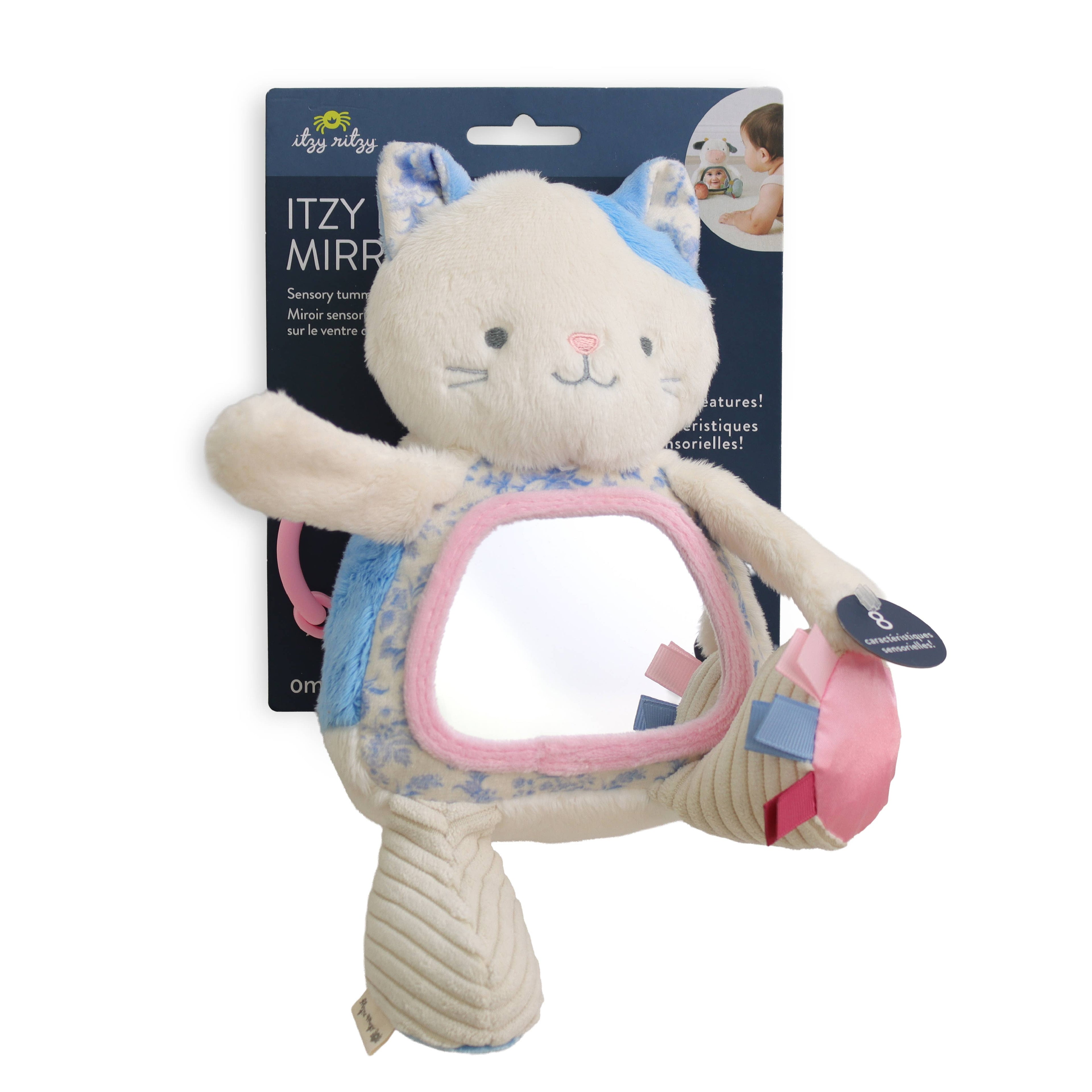 Itzy Ritzy - Itzy Bitzy Mirror™ Sensory Tummy Time Mirror || Kitty