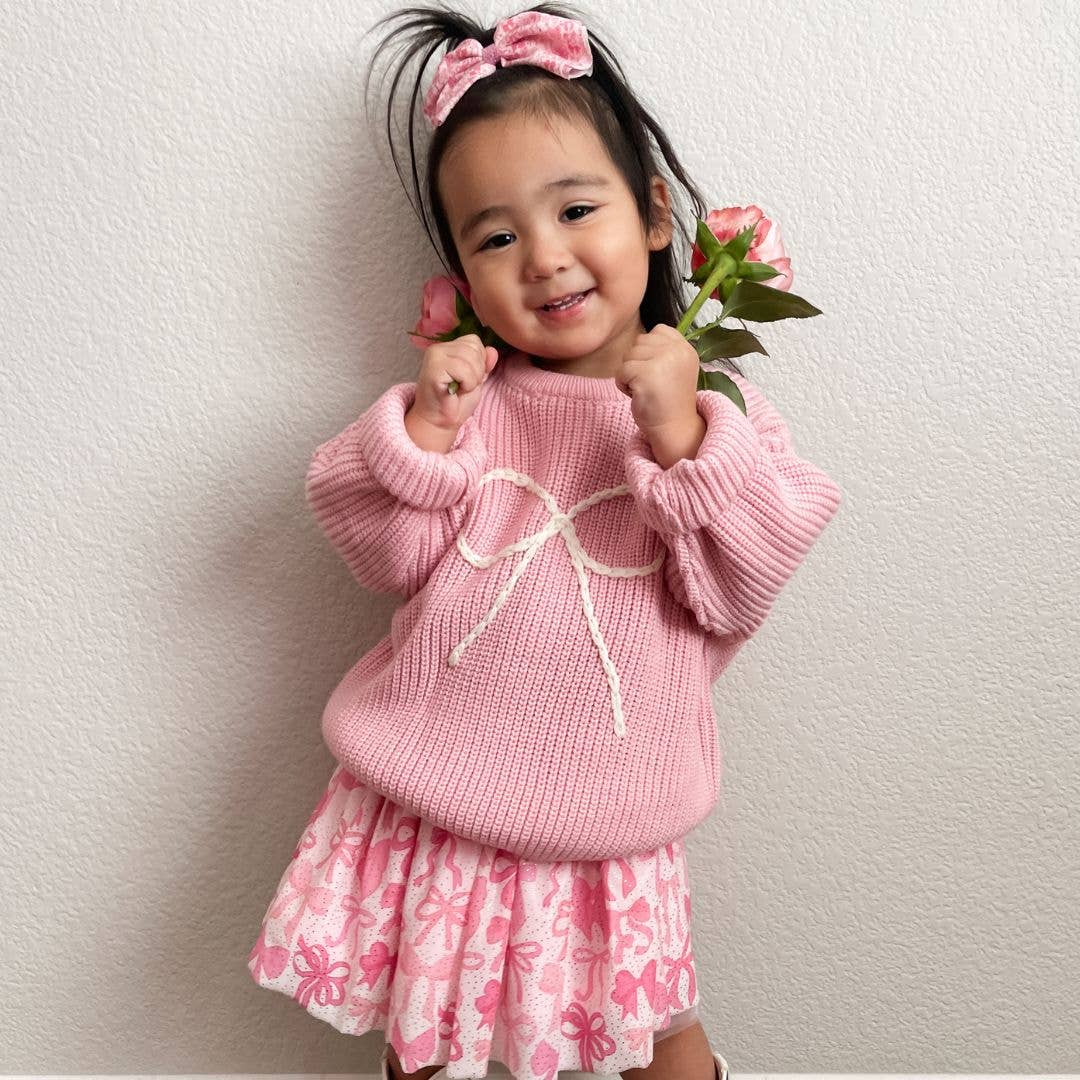 Sweet Wink || Bow Yarn Knit Sweater
