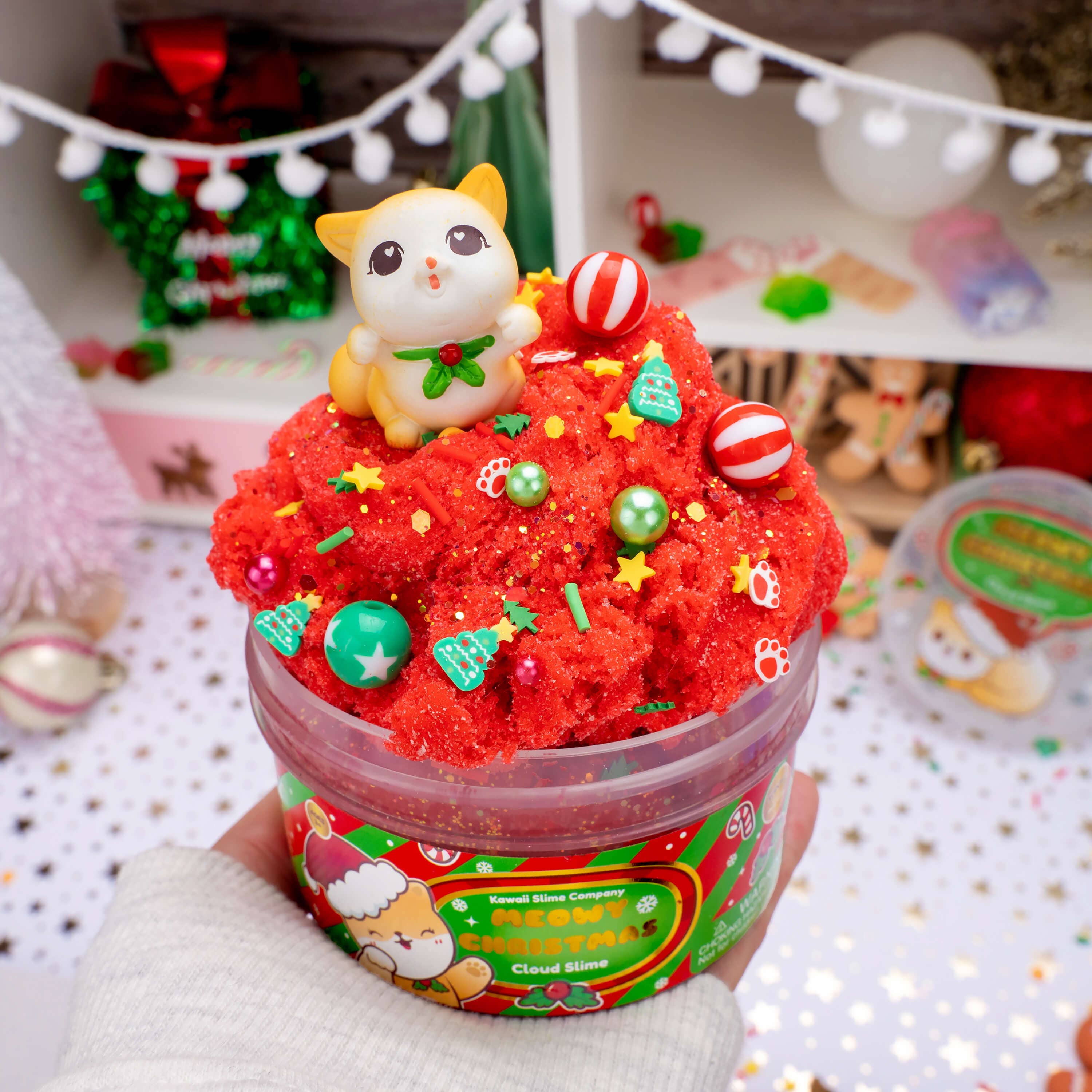 Kawaii Slime Company - Meowy Christmas Cloud Slime