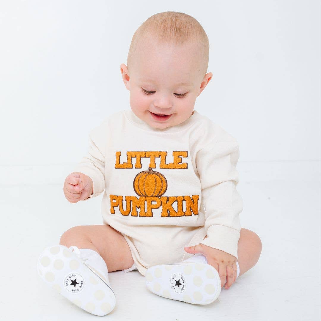 Sweet Wink - Little Pumpkin Patch Long Sleeve Romper