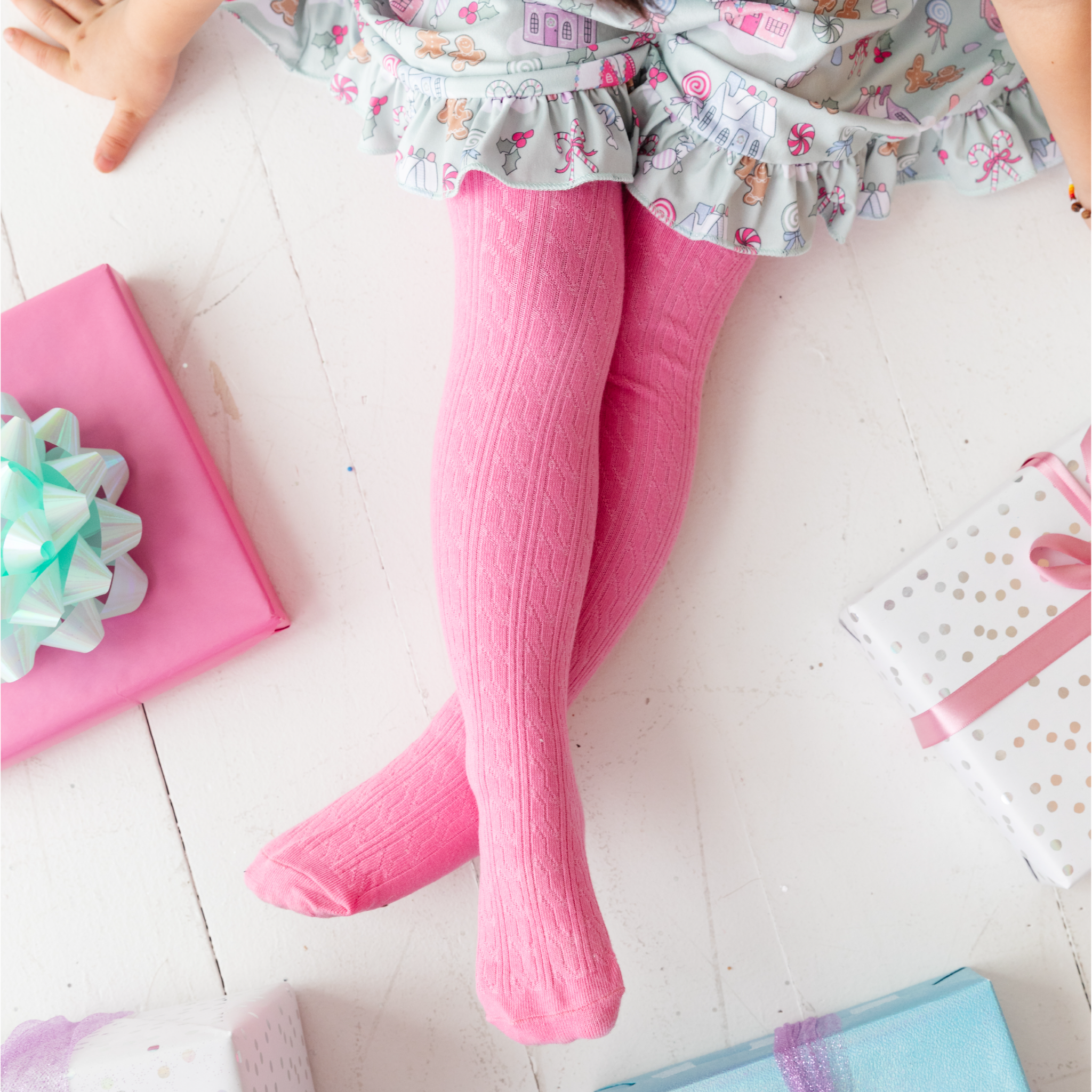 Little Stocking Co. - Taffy Cable Knit Tights