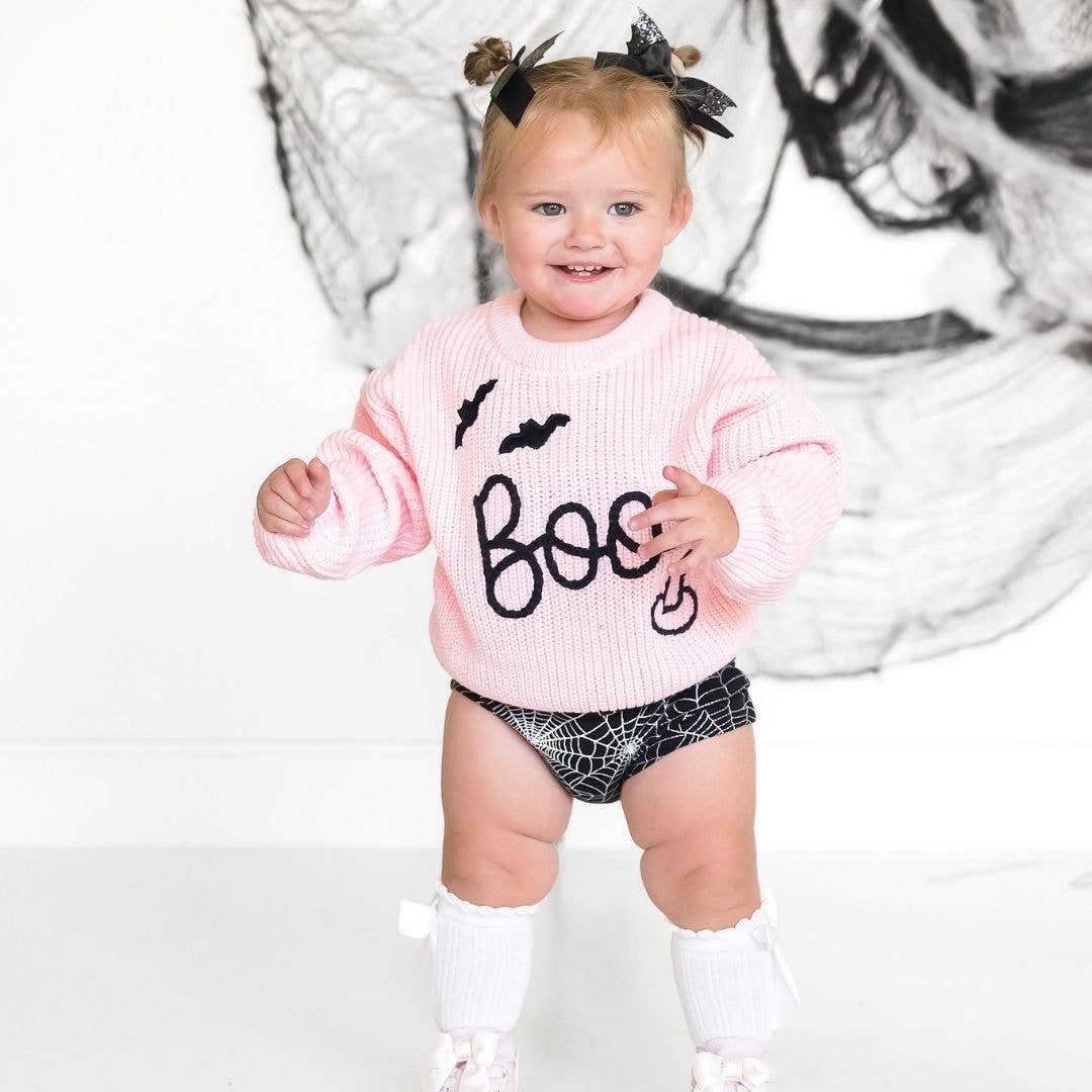Sweet Wink - Boo Bat Halloween Knit Sweater || 7/8