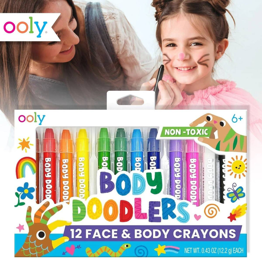 OOLY - Body Doodlers Face & Body Crayons