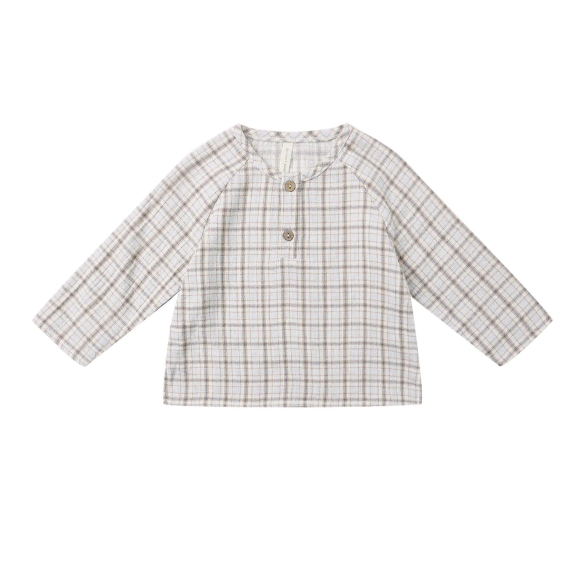 Quincy Mae - Zion Shirt || Blue Plaid