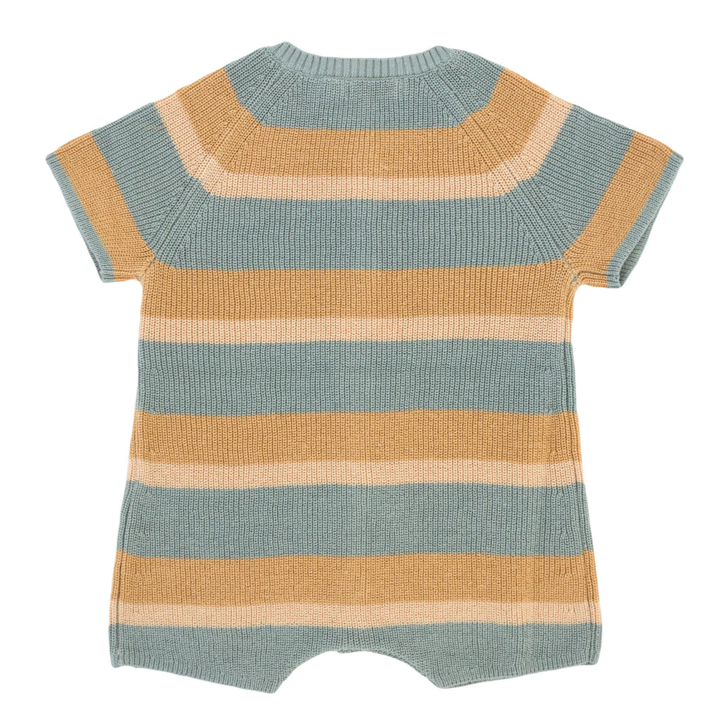 oh baby! - Country Club Knitted Romper || Dusty Blue Stripe