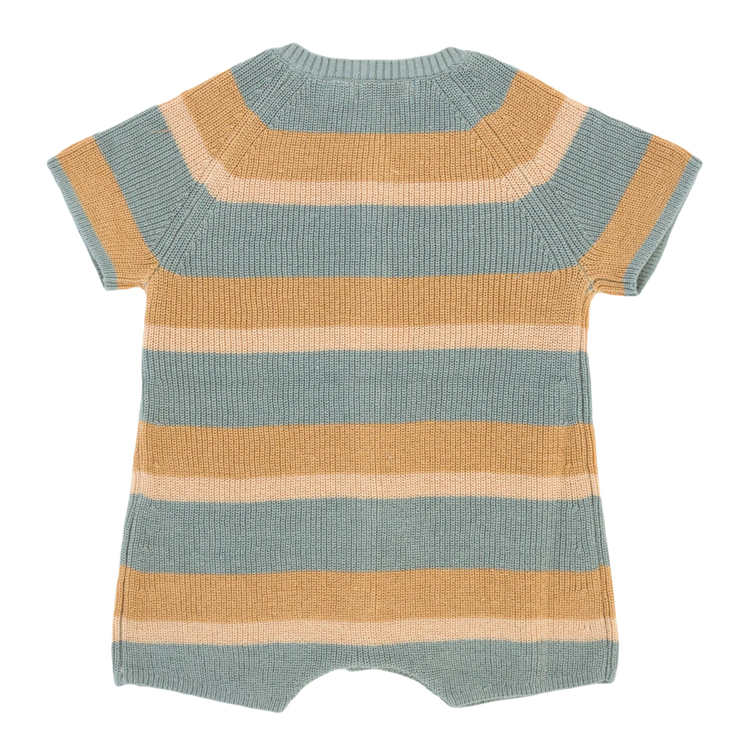 oh baby! - Country Club Knitted Romper || Dusty Blue Stripe