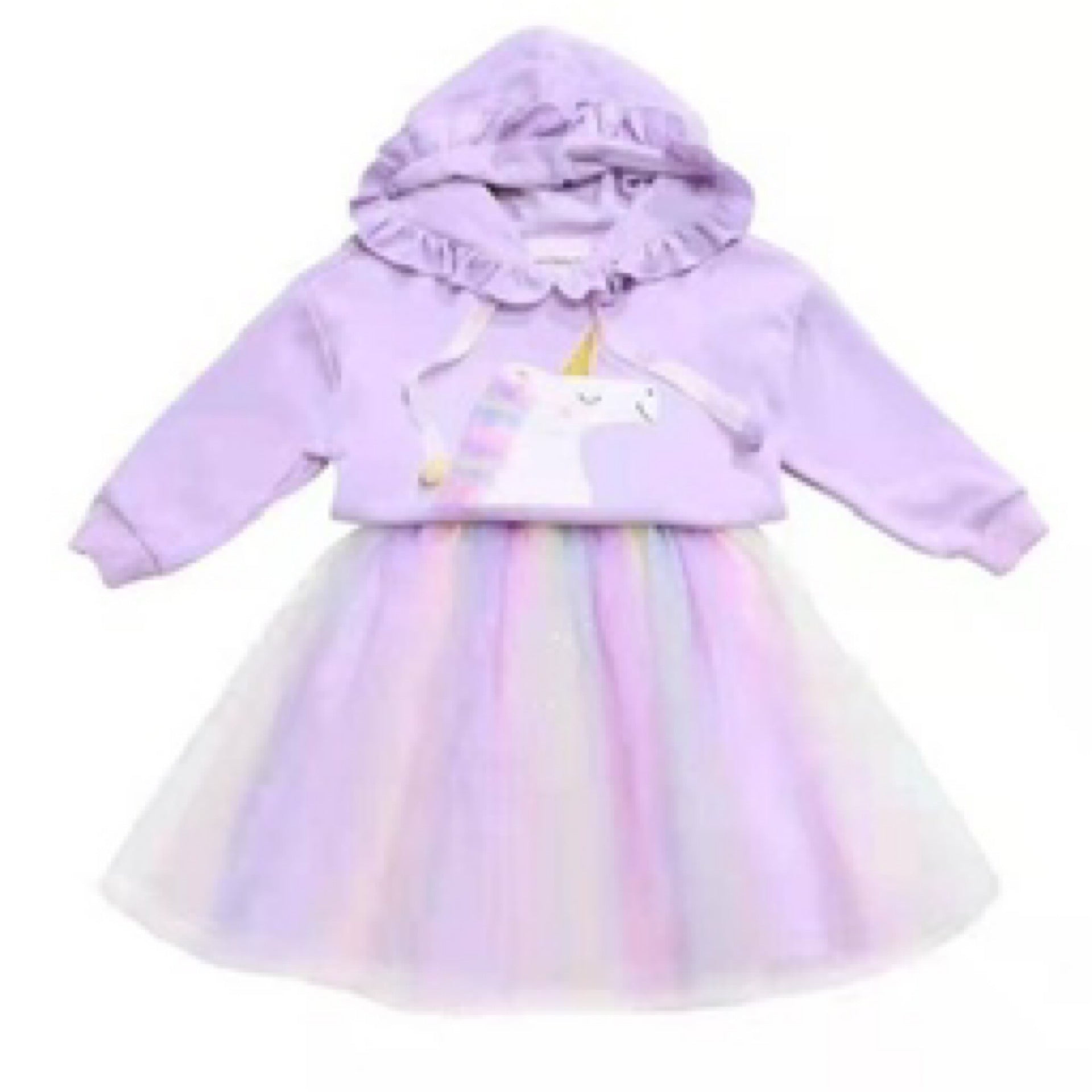 Lola and the Boys || Lavender Hoodie Unicorn Tutu Set