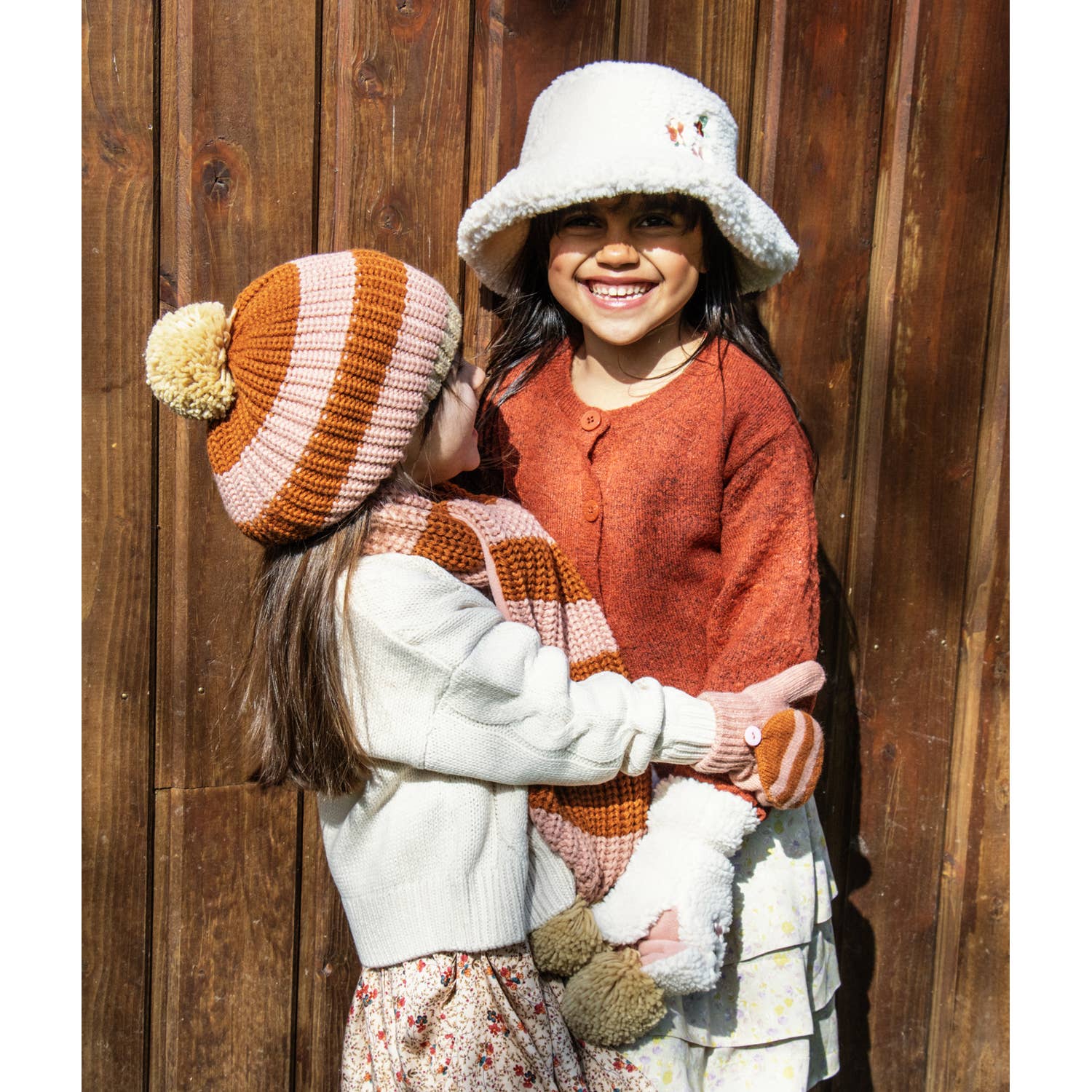 Rockahula Kids - Cosy Striped Knitted Gloves Pink