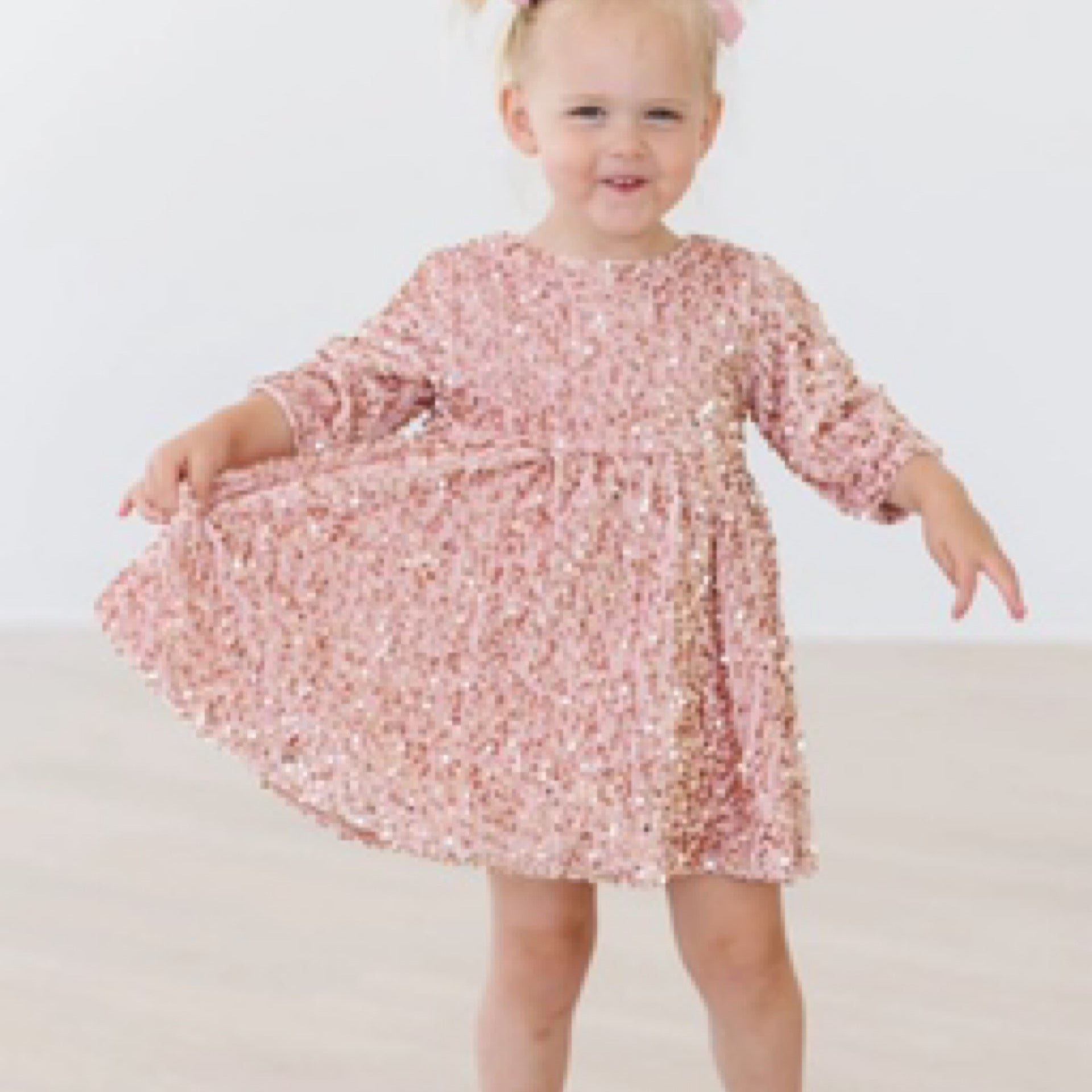 Mila & Rose - Rose Gold Velvet Sequin Dress