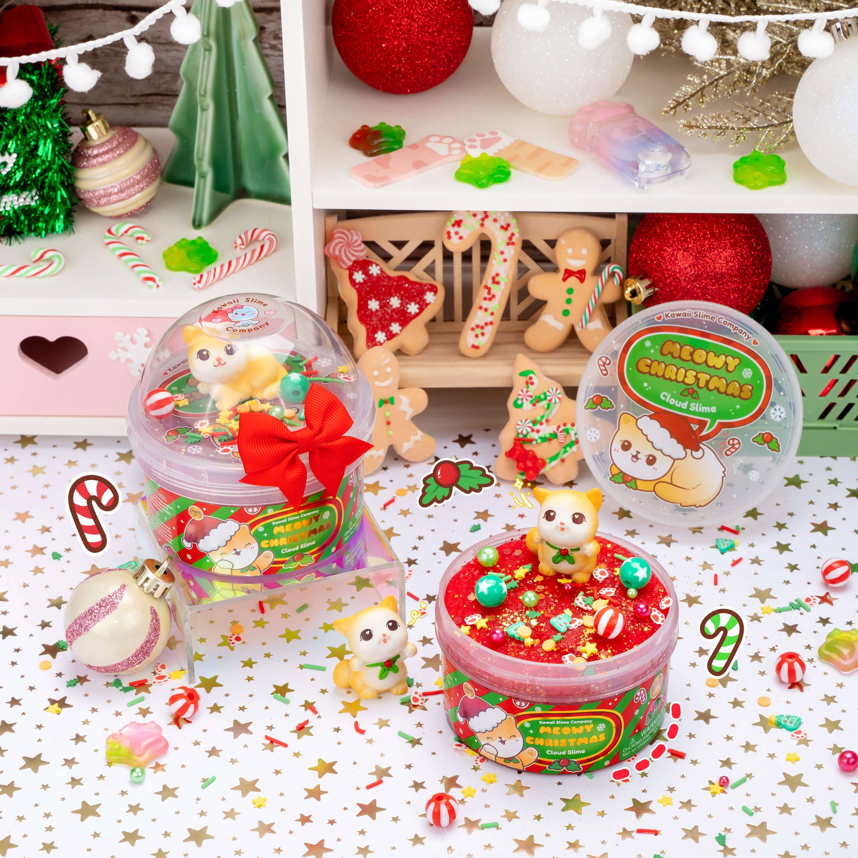 Kawaii Slime Company - Meowy Christmas Cloud Slime