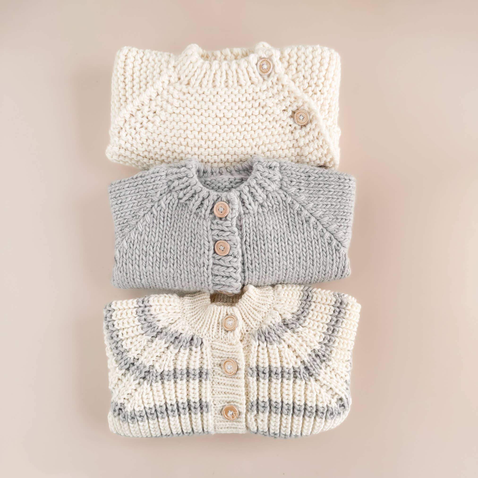 The Blueberry Hill - Rib Knit Stripe Cardigan, Bowie Grey | Baby & Kid Sweater