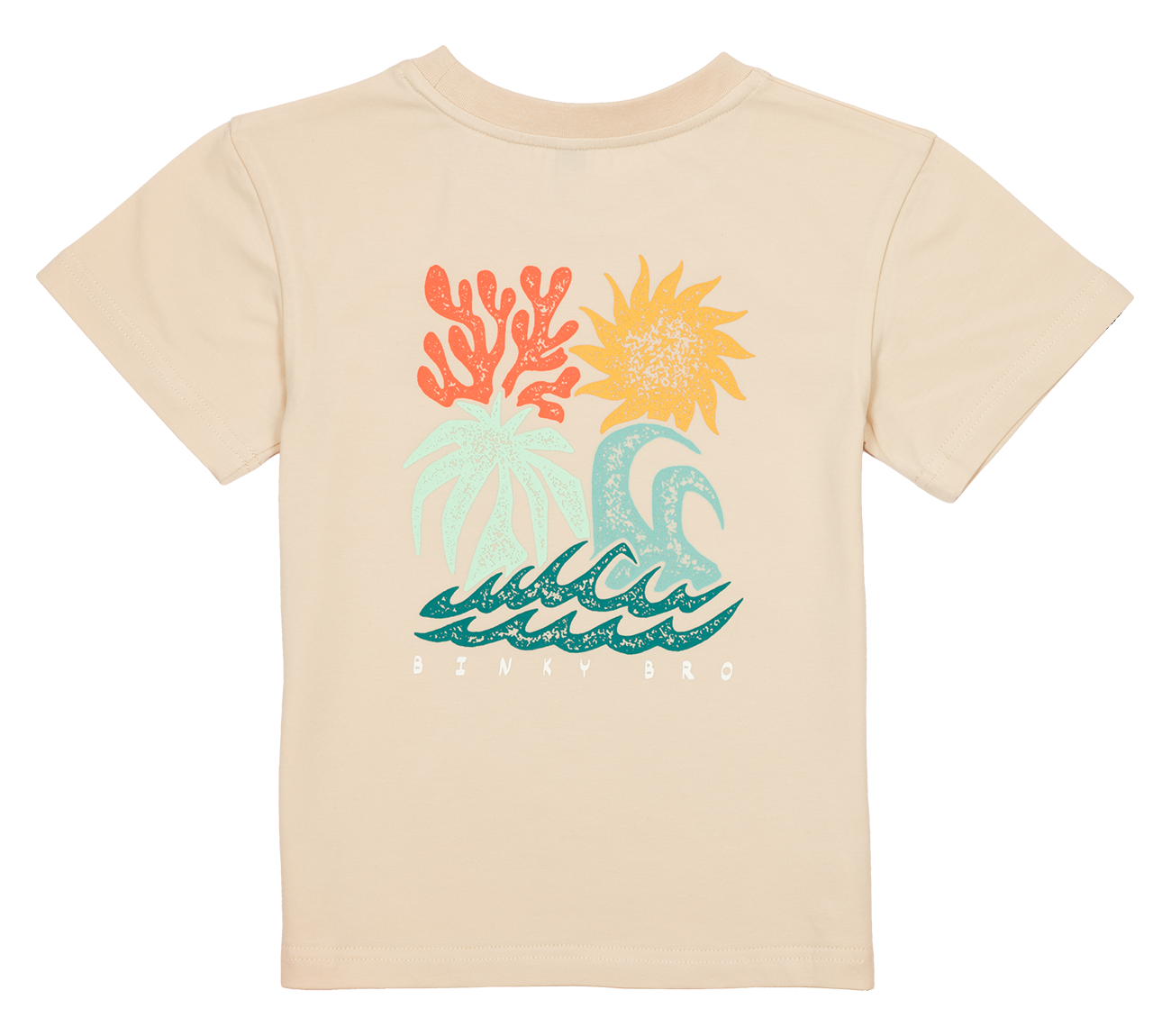 BinkyBro - Kids Graphic T-Shirt Open Ocean || Beige