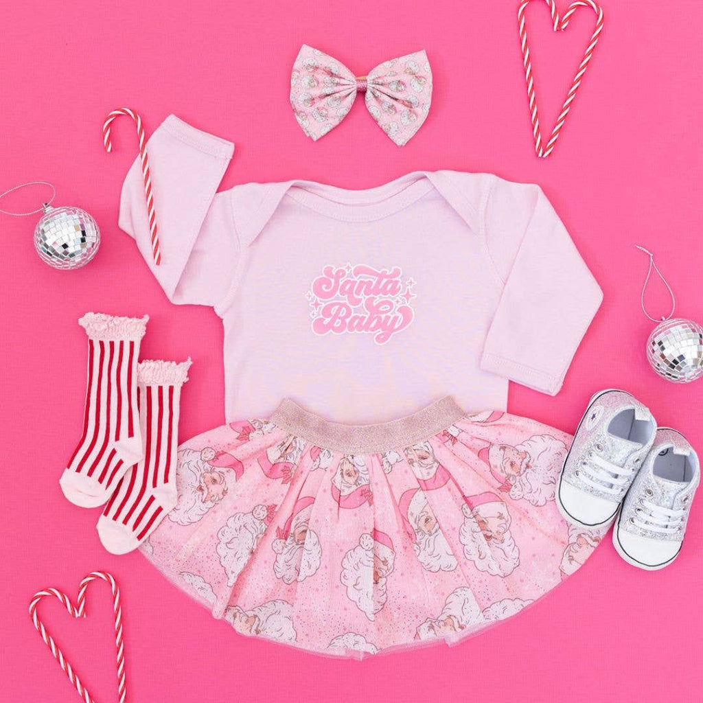 Sweet Wink - Santa Baby Christmas Long Sleeve Bodysuit