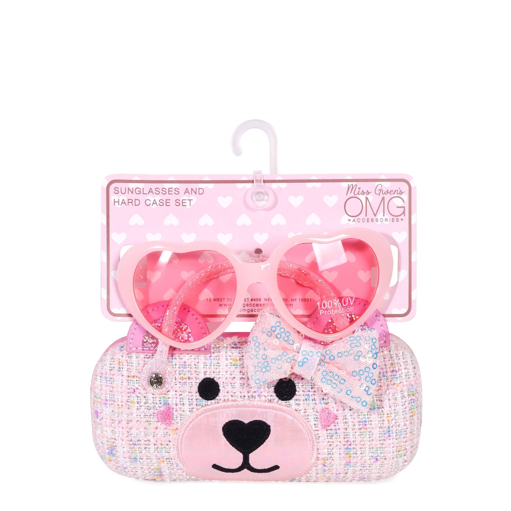 OMG Accessories - Miss Winny Teddy Tweed Sunglasses and Case
