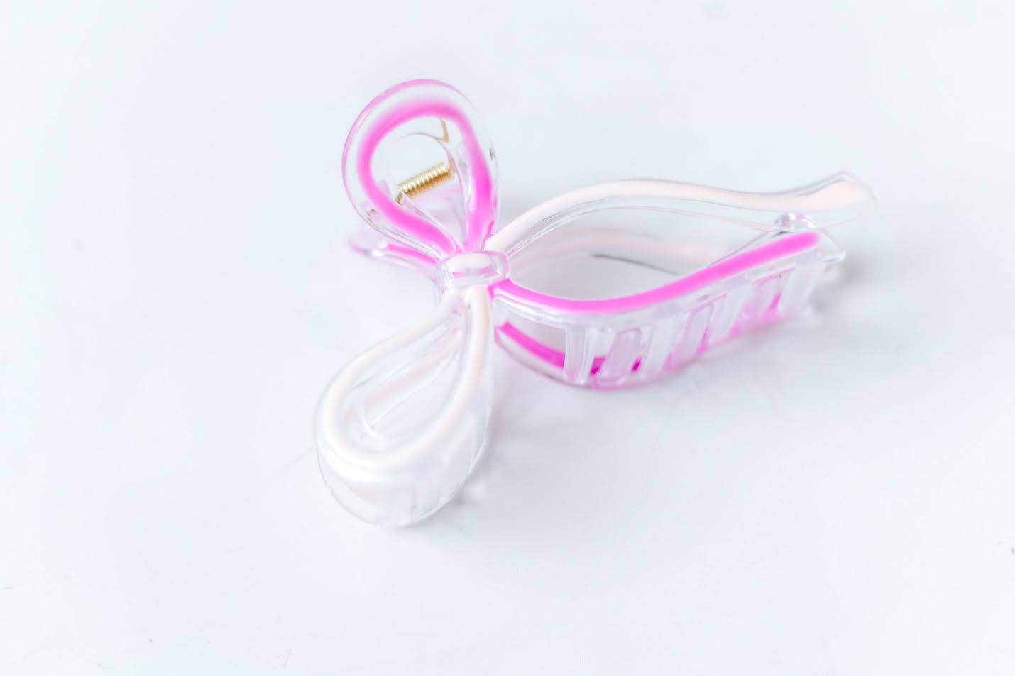 Cheeky Plum - Coquette Bow Claw Clip: Dark Pink