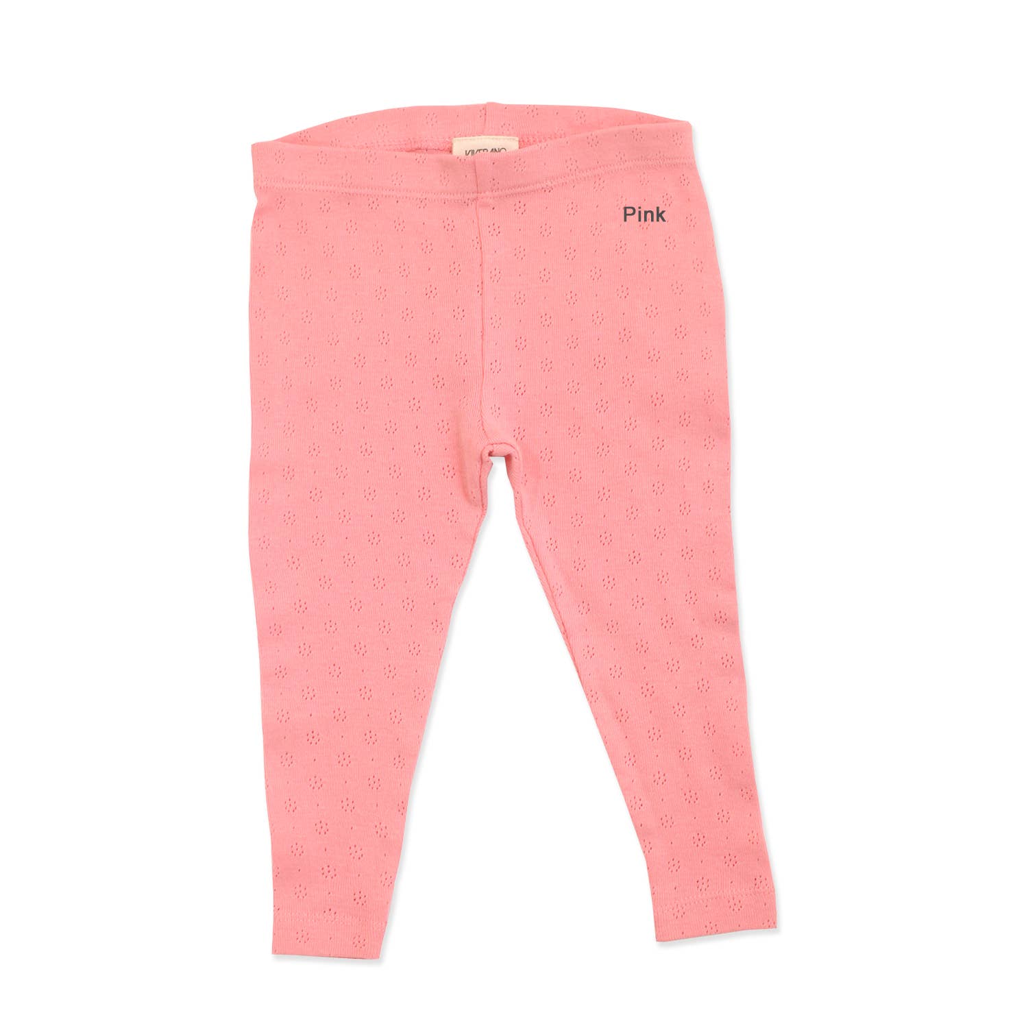 Viverano Organics - Pointelle Knit Stretch Baby Leggings Pants || Natural