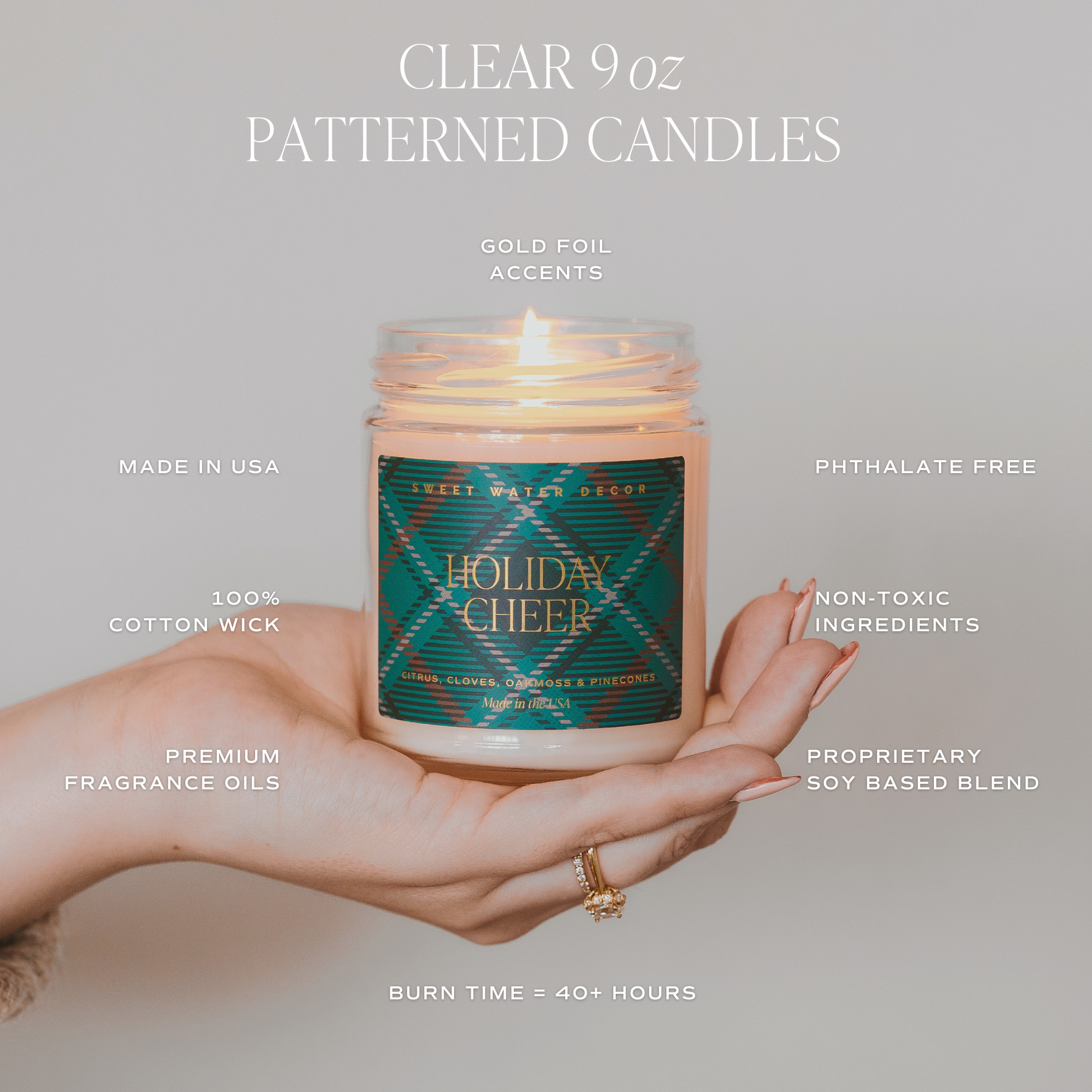Sweet Water Decor || 9 oz Soy Candle - Merry and Bright