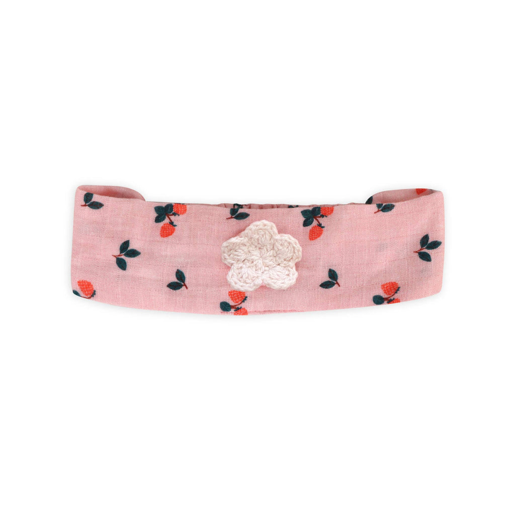 Viverano Organics - Strawberry Baby Romper + Headband || Pink