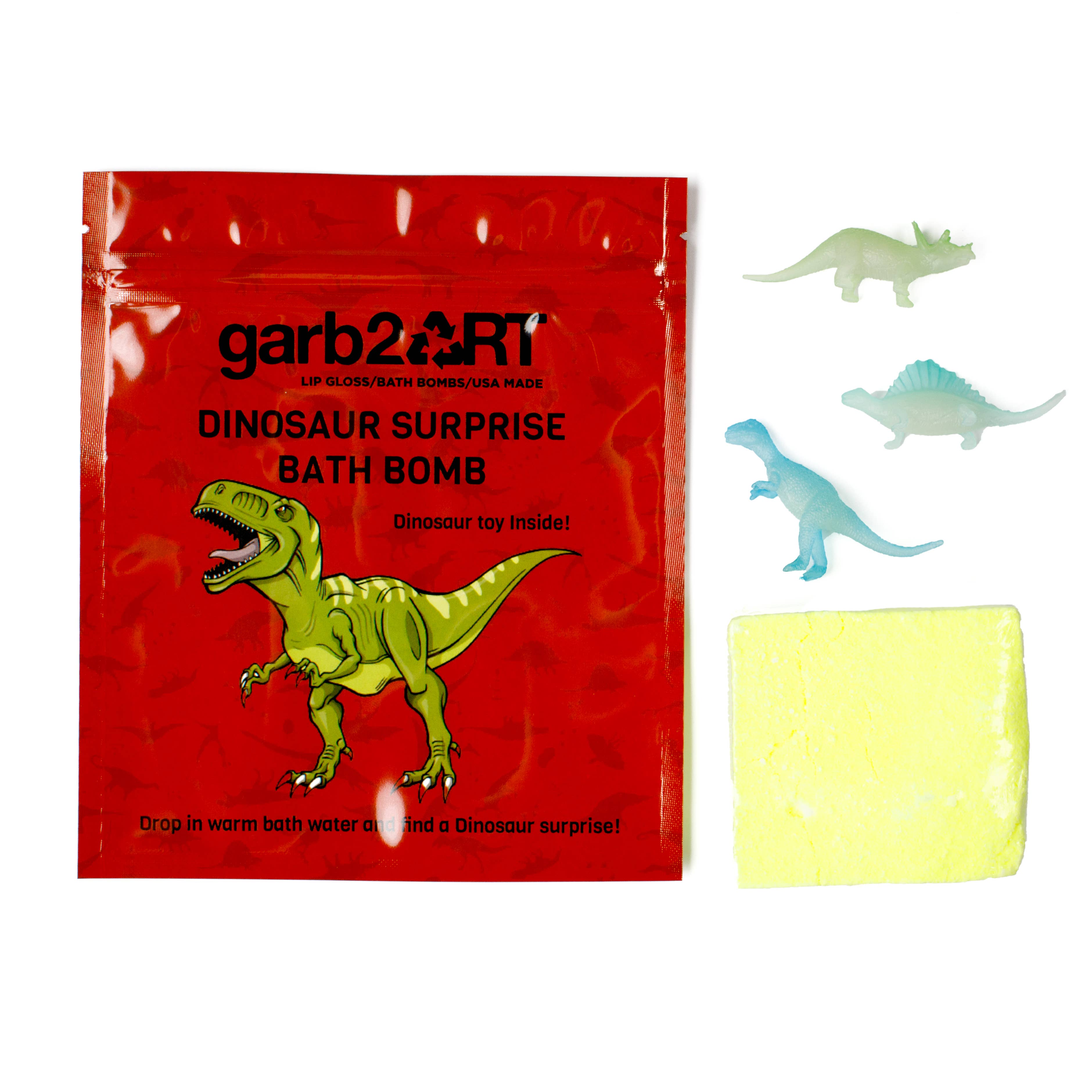 garb2ART Cosmetics - Dinosaur Surprise Bath Bomb