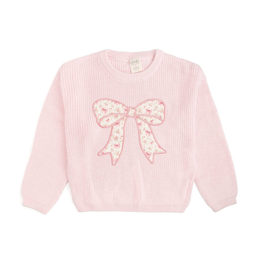Sweet Wink - Ditsy Floral Bow Knit Sweater