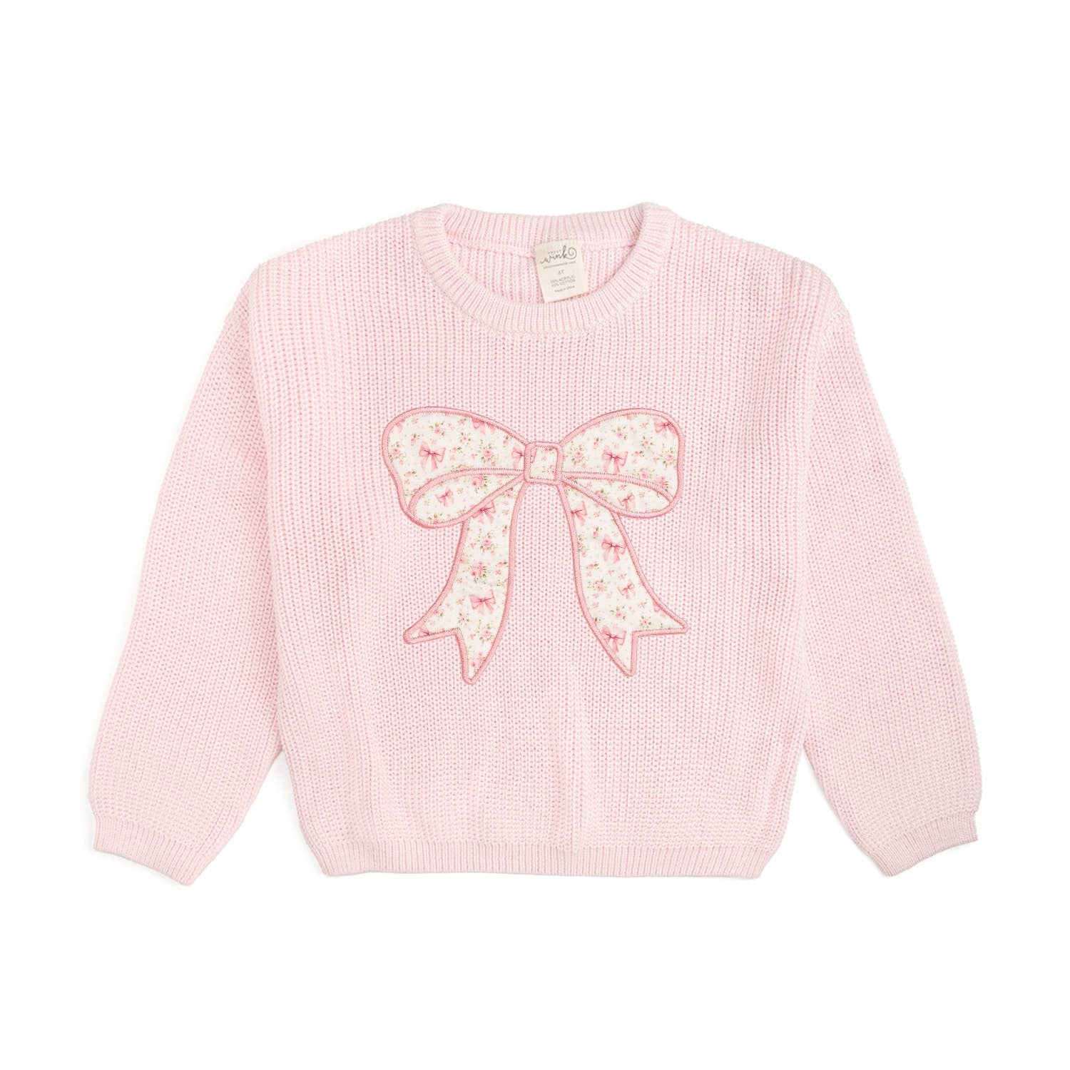 Sweet Wink - Ditsy Floral Bow Knit Sweater