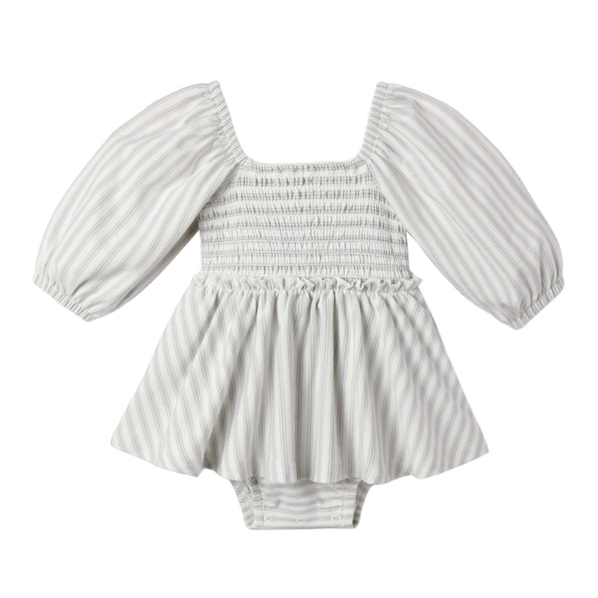 Quincy Mae - Lainey Romper || Cloud Stripe