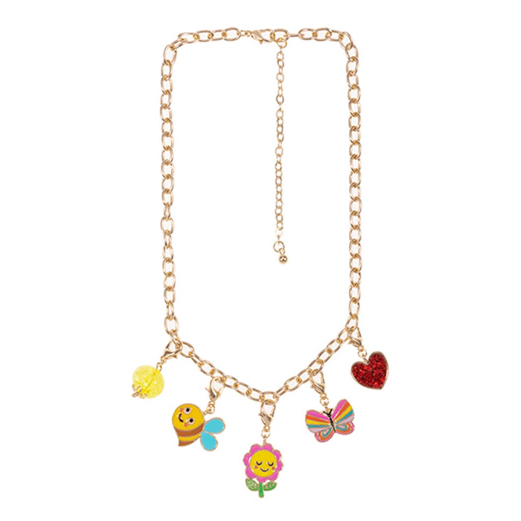 Fashion City - Teens Kids Flower Charm Necklace Set