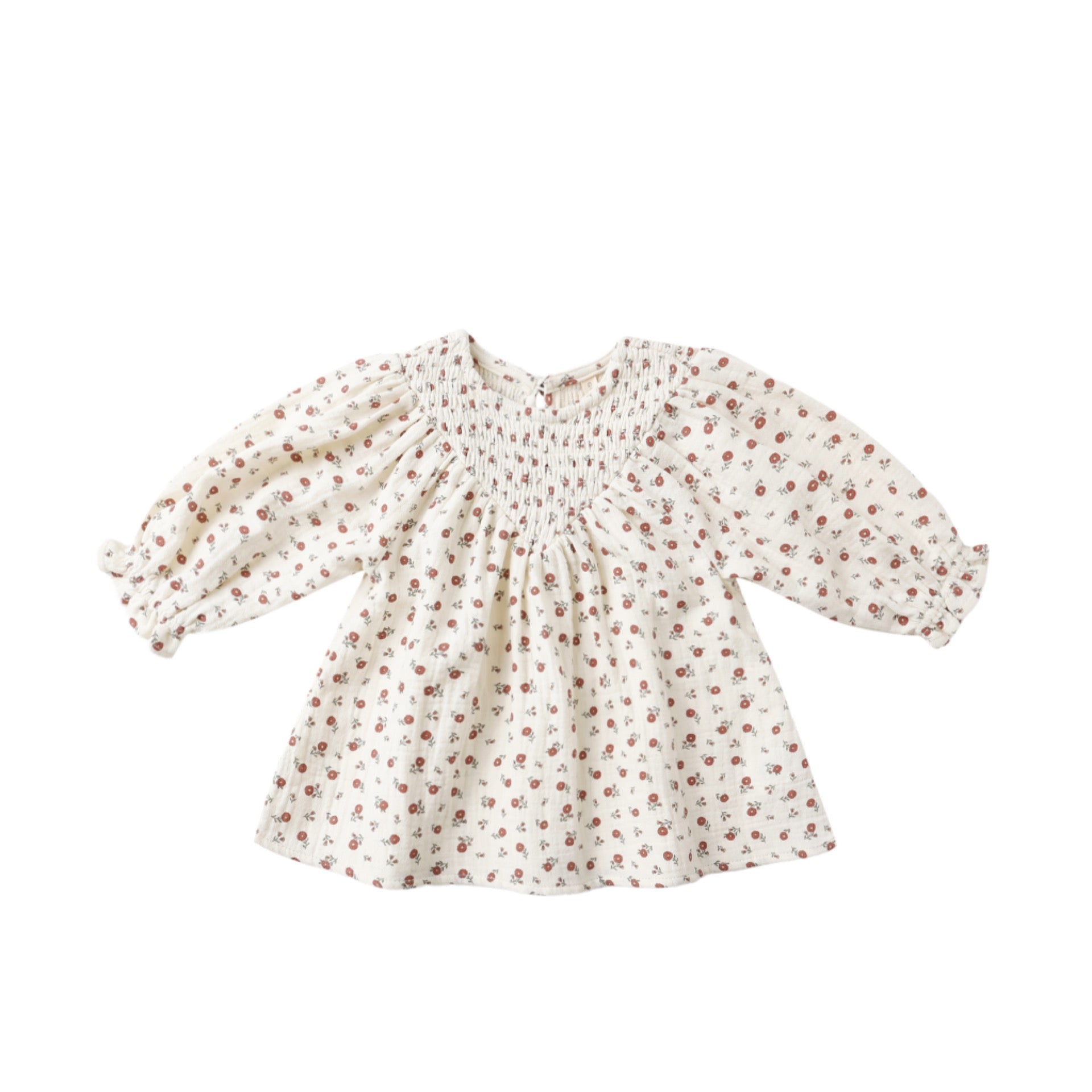 Quincy Mae - V Smocked Dress || Winter Ditsy