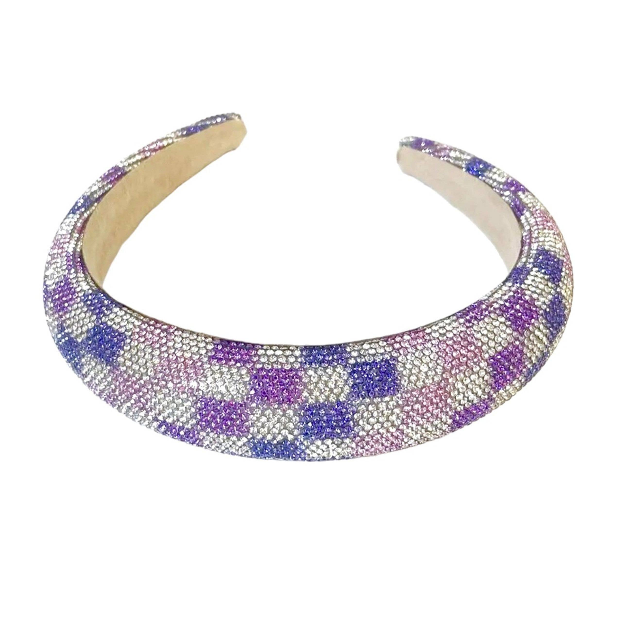 Mavi Bandz - Era Check Crystal Fashion Headband Swiftie TS Checkered