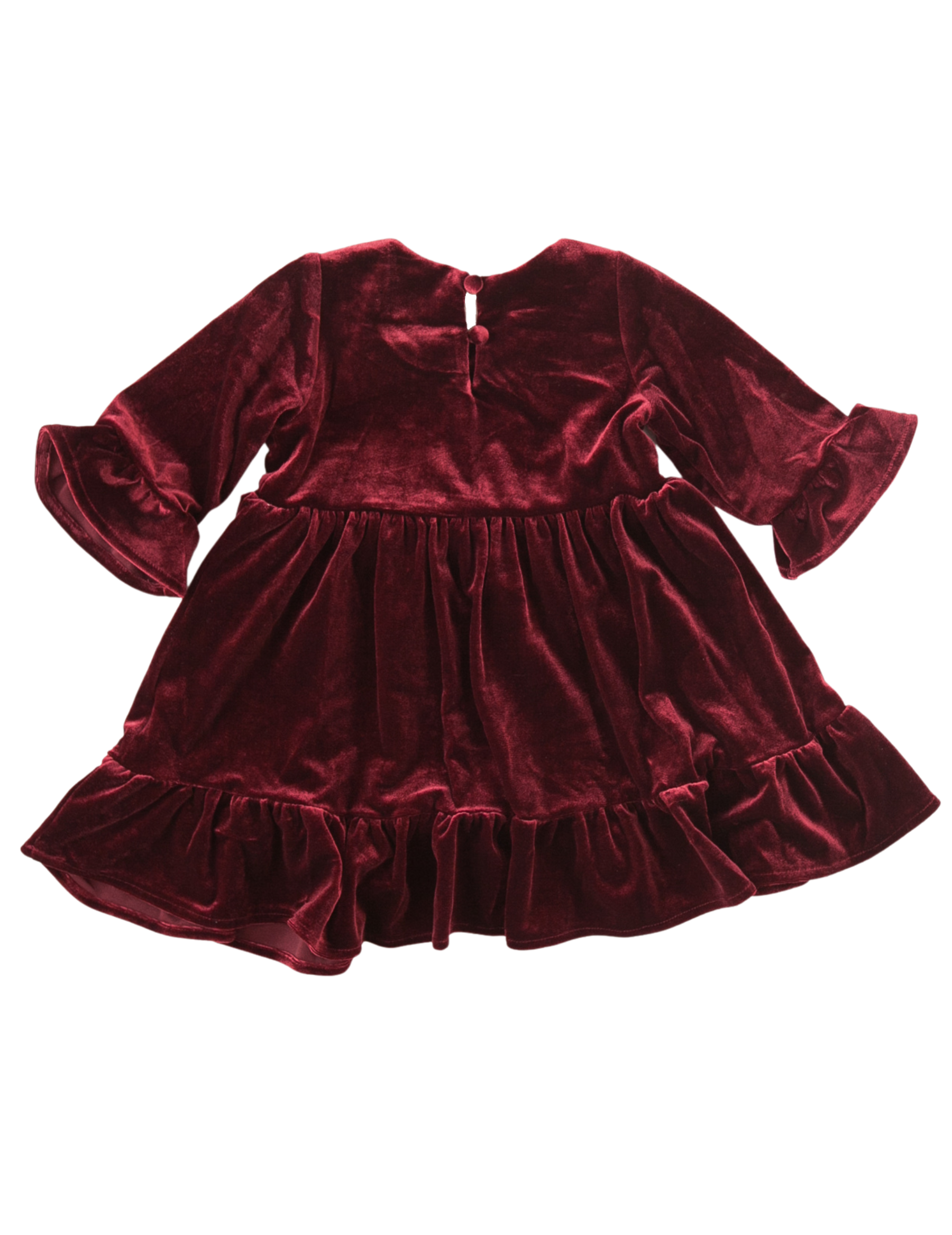 Karibou Kids - Grace Velour Dress - Cherry Red