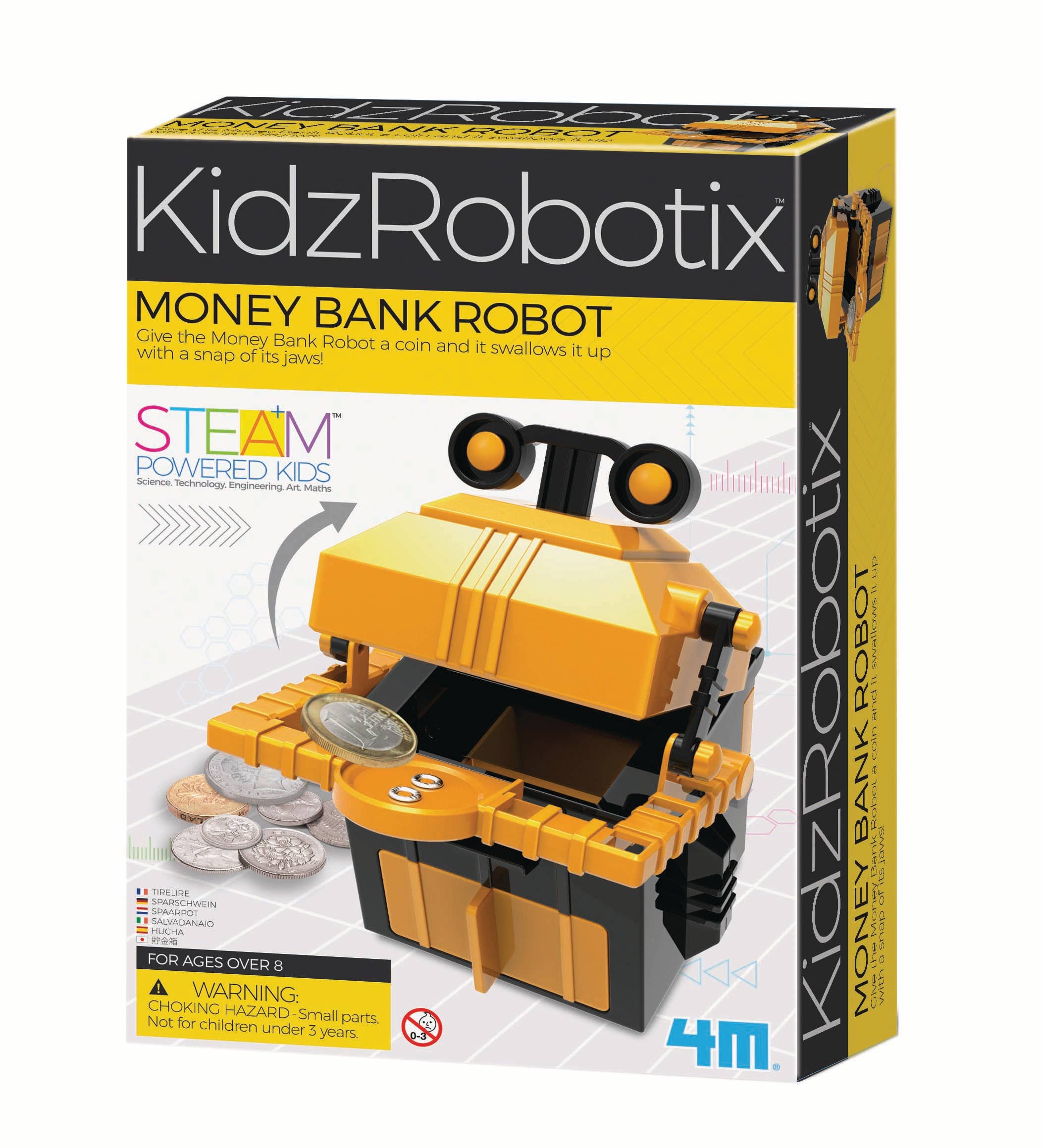 Toysmith - 4M Money Bank Robot DIY KidzRobotics STEAM Science Kit