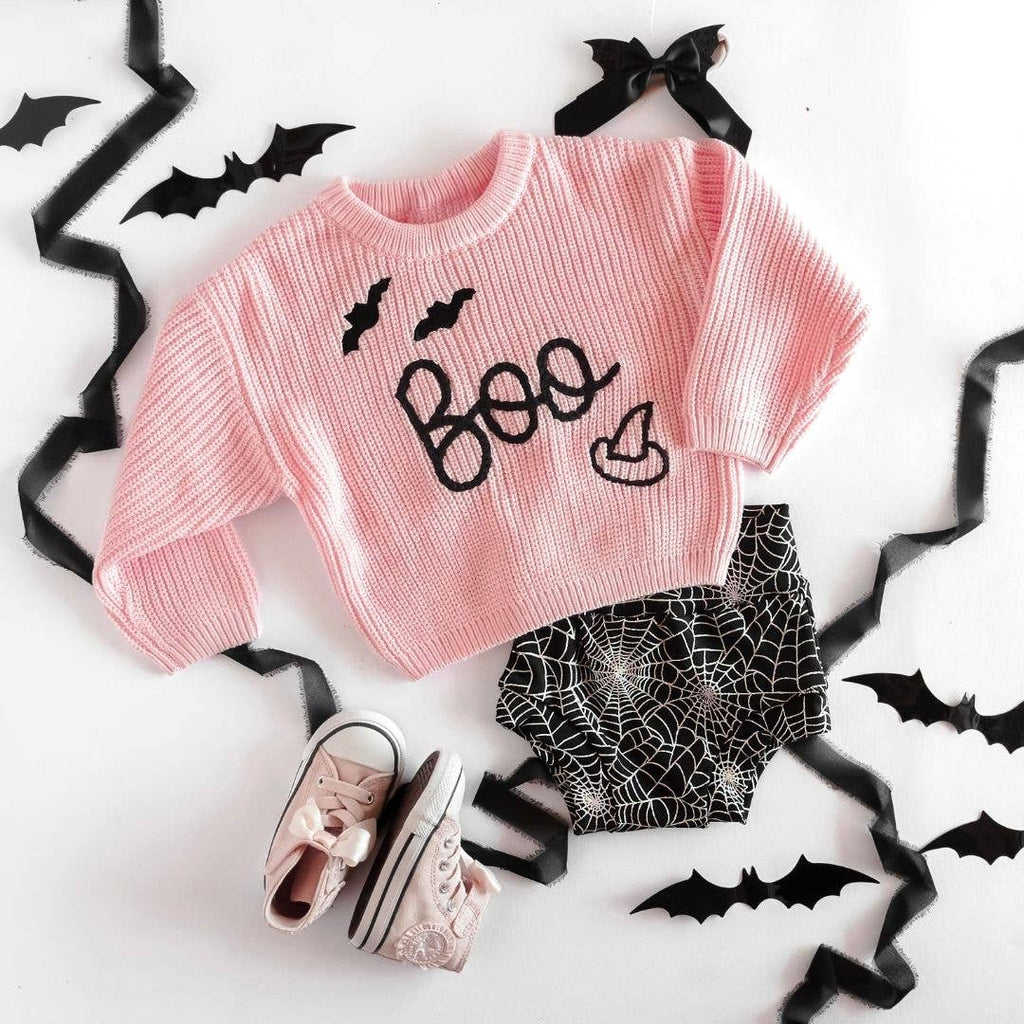 Sweet Wink - Boo Bat Halloween Knit Sweater || 7/8