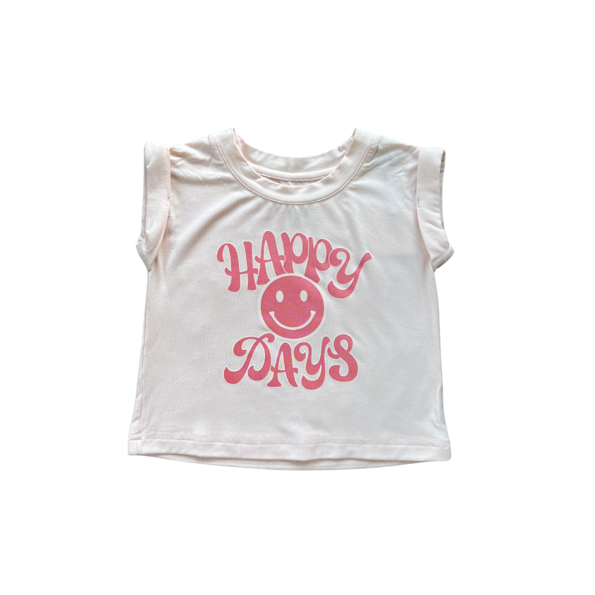 babysprouts clothing company - Girl's Roll Sleeve Top || Happy Days