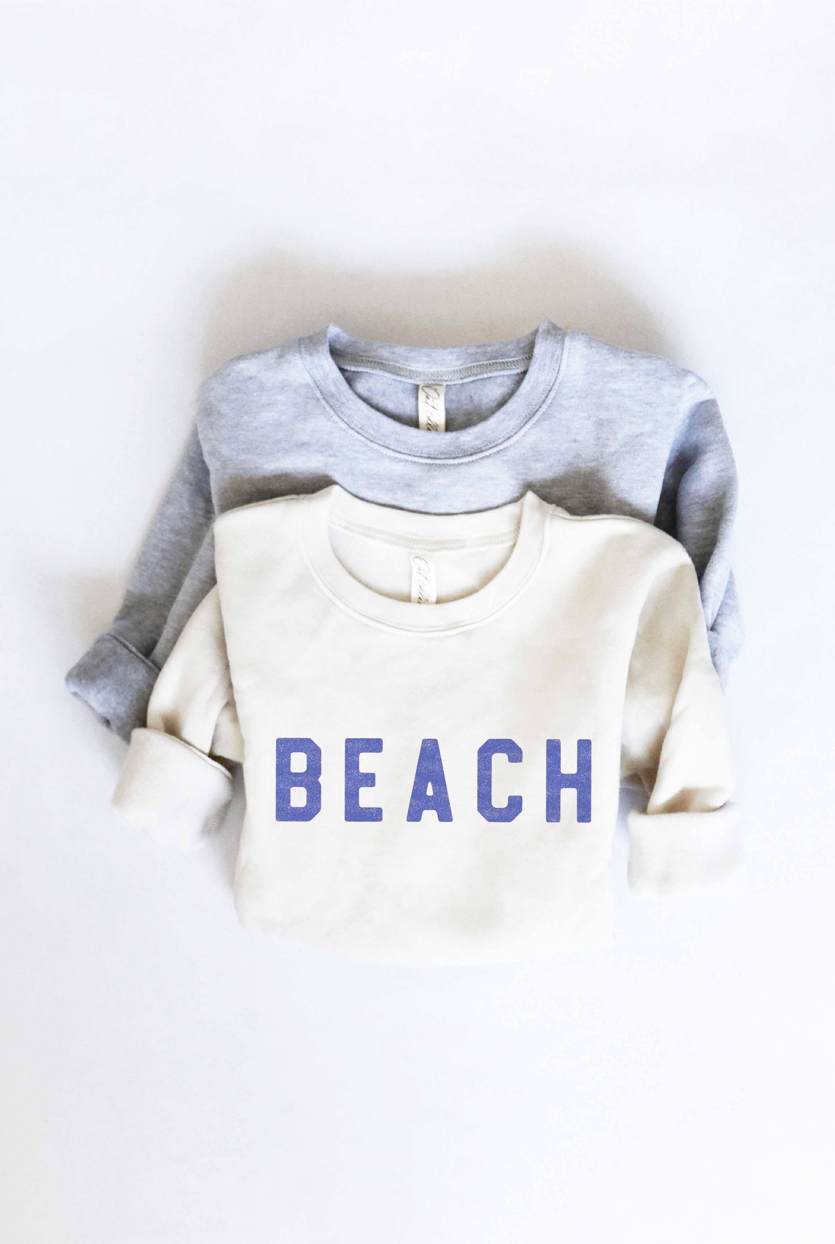 Oat Collective - Beach Graphic Sweatshirt || Athletic Heather