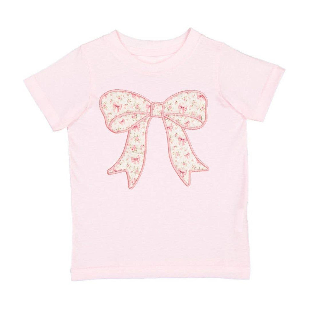 Sweet Wink || Short Sleeve T-Shirt - Ditsy Floral Bow Patch