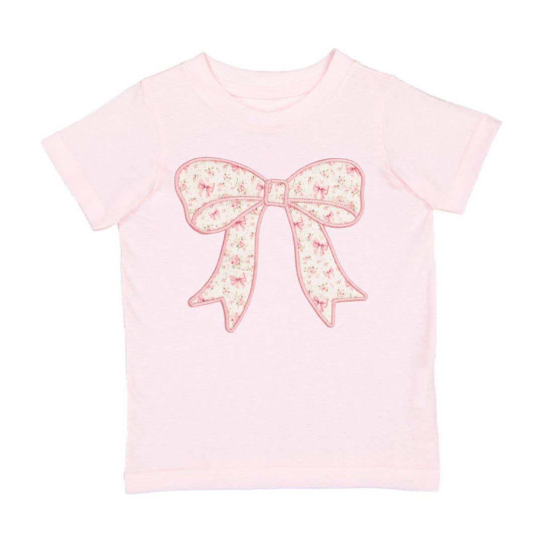 Sweet Wink || Short Sleeve T-Shirt - Ditsy Floral Bow Patch