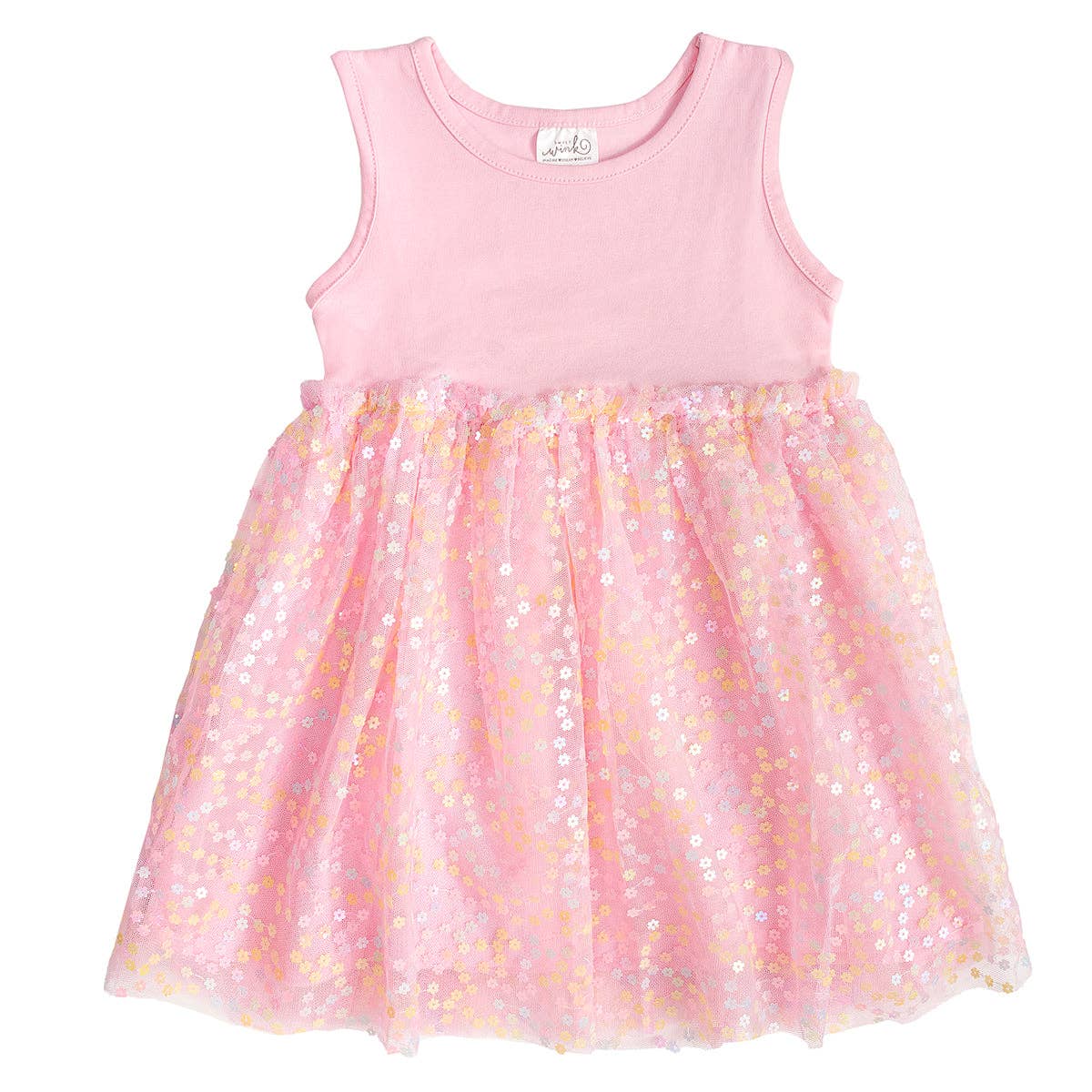 Sweet Wink - Pink Confetti Flower Tank Dress