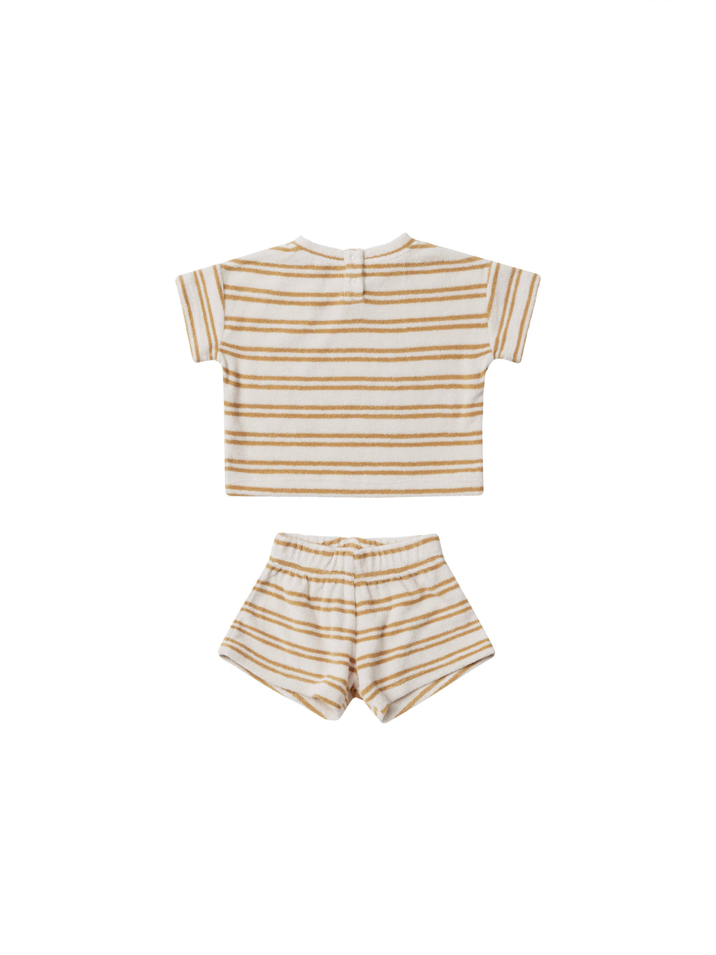 Quincy Mae - Terry Tee + Shorts Set II Honey Stripe