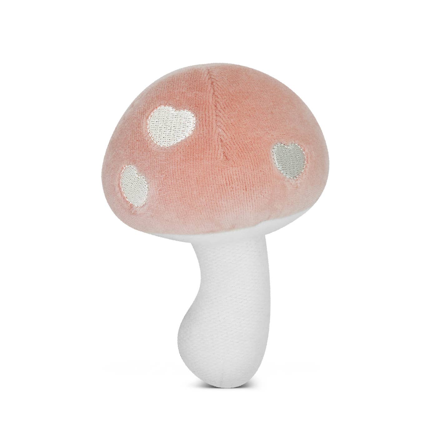 Apple Park - Pink Velour Mushroom Rattle