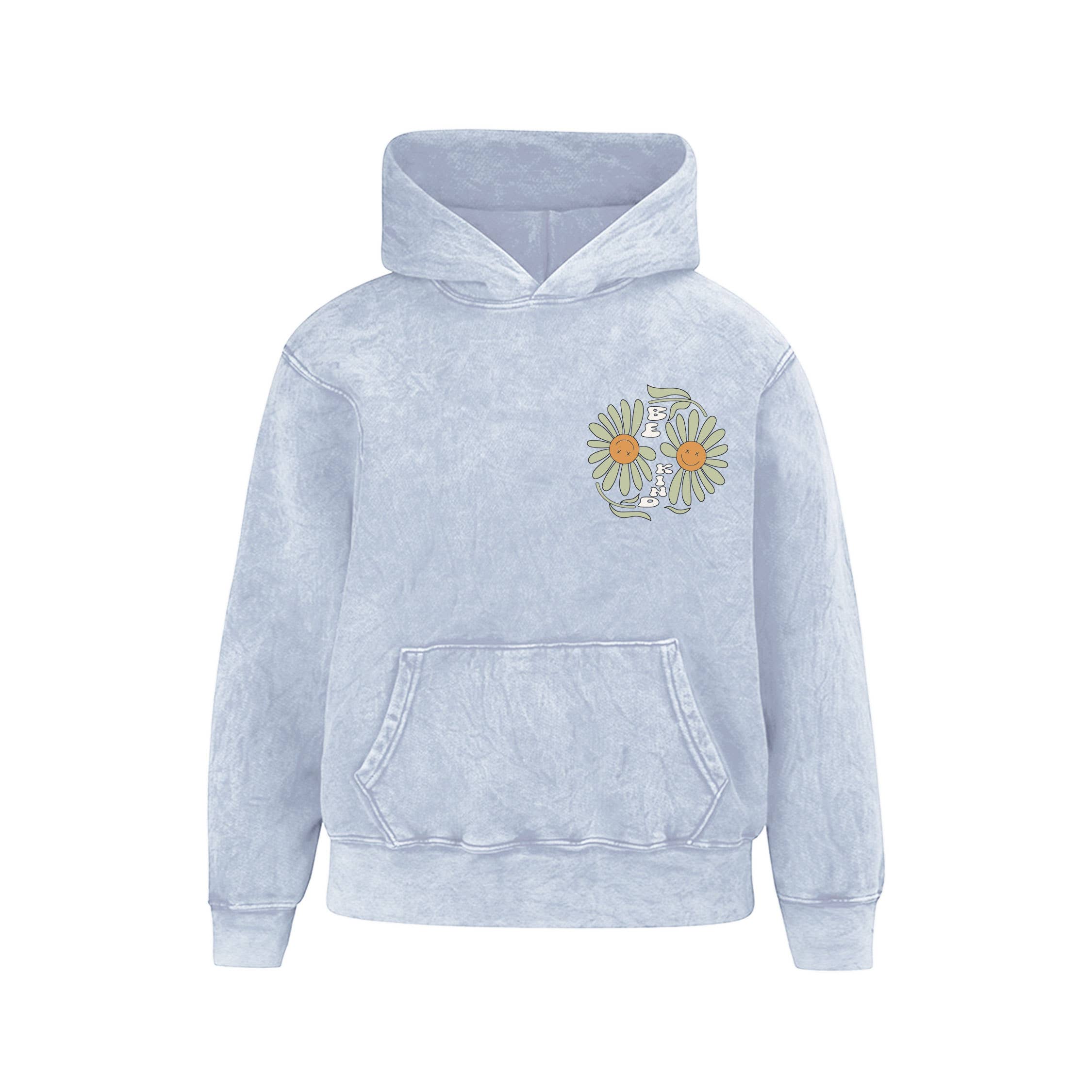 Port 213 - Kids Be Kind Hoodie || Washed blue