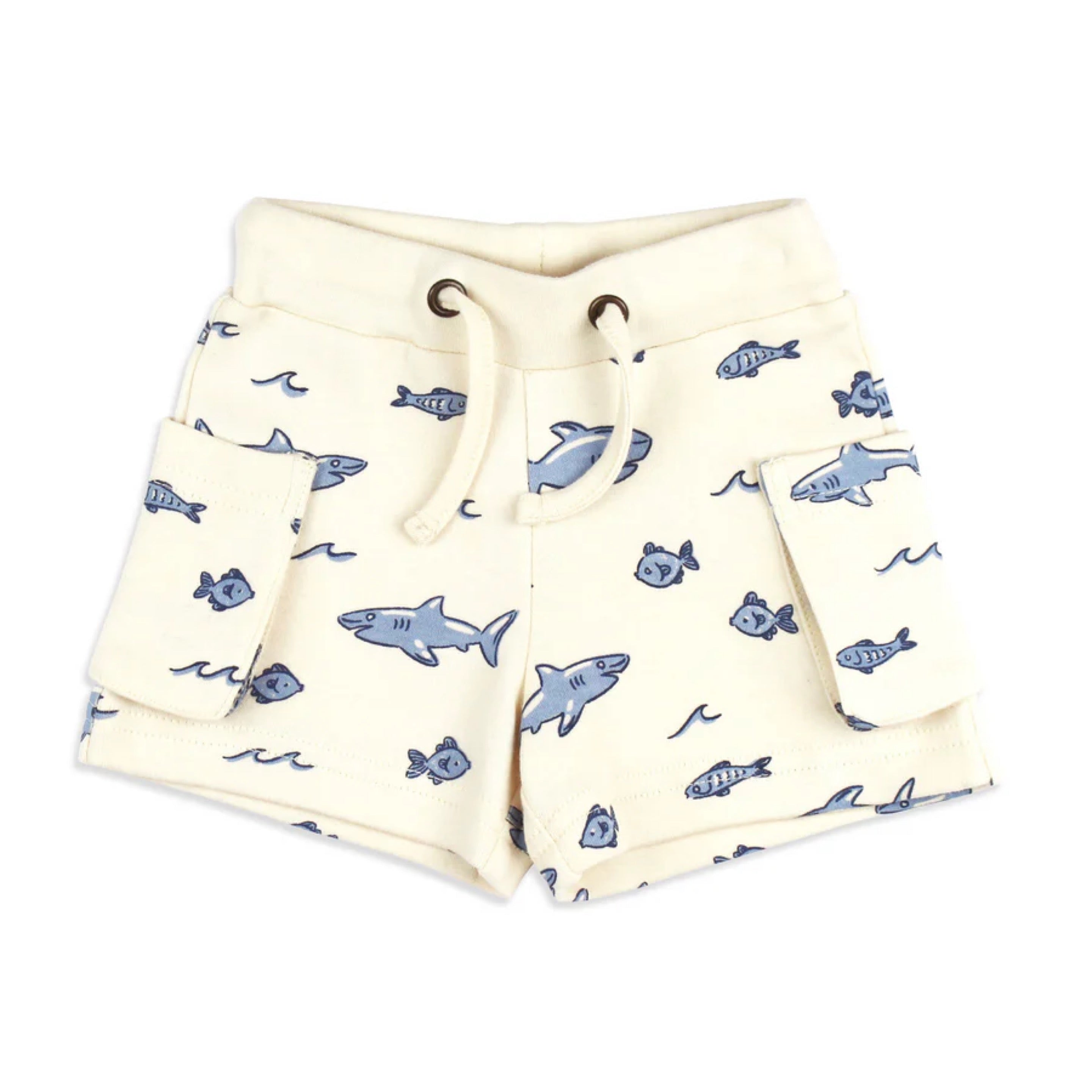 L’ovedbaby - Kids’ Organic Cargo Short || Shark