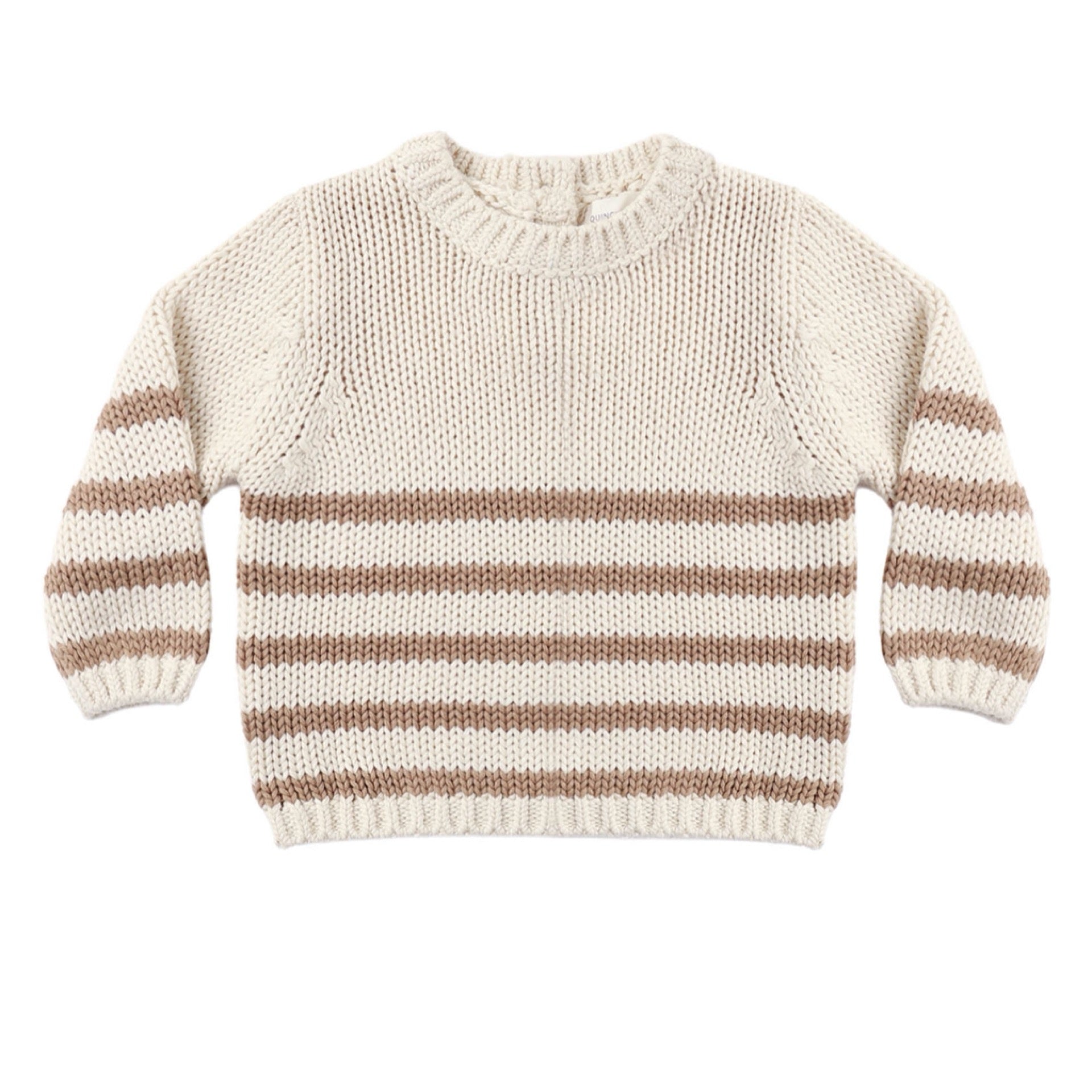 Quincy Mae - Rex Sweater || Almond Stripe